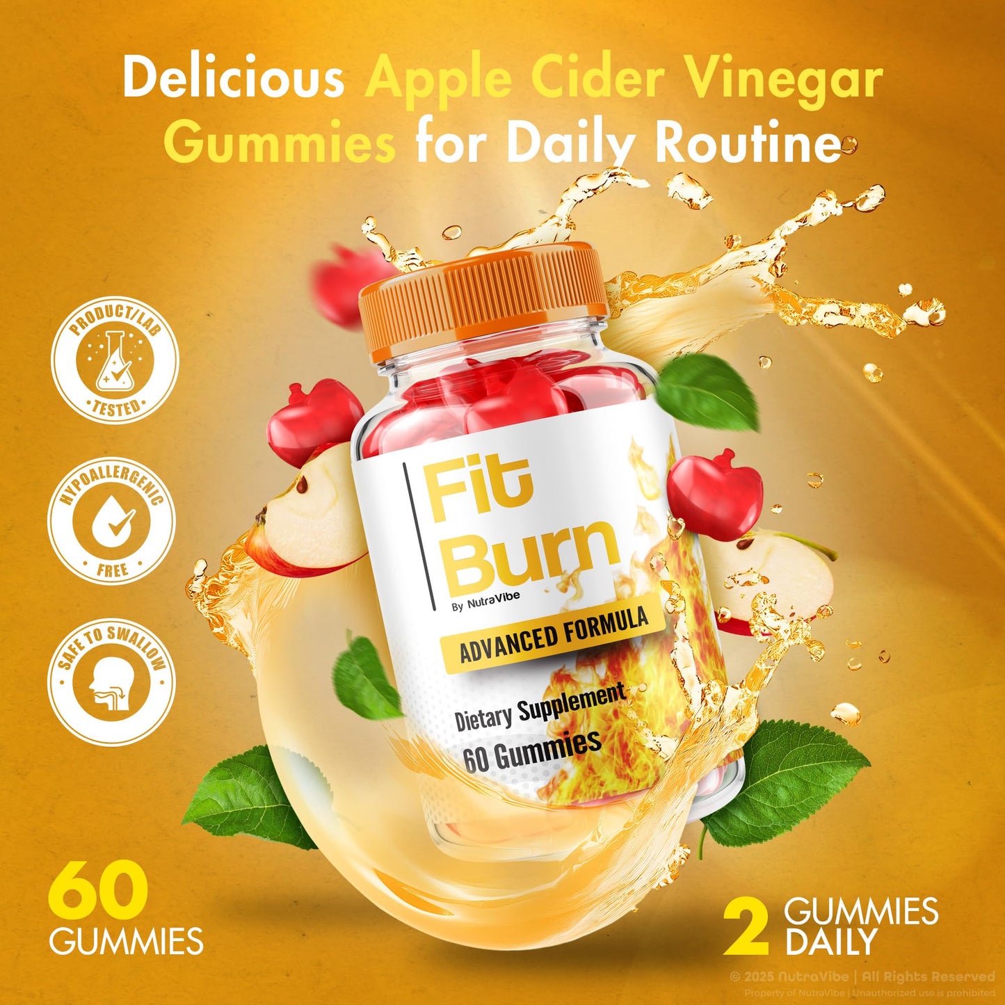 NutraVibe Fit Burn Gummies, 180 Gummies