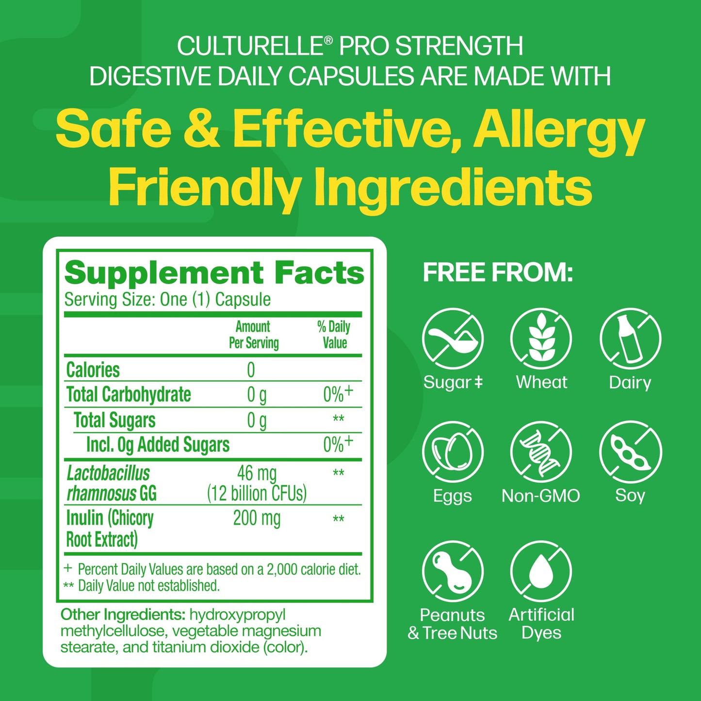 Culturelle Pro Strength Daily Probiotics for Digestive Health Capsules, 60 Count