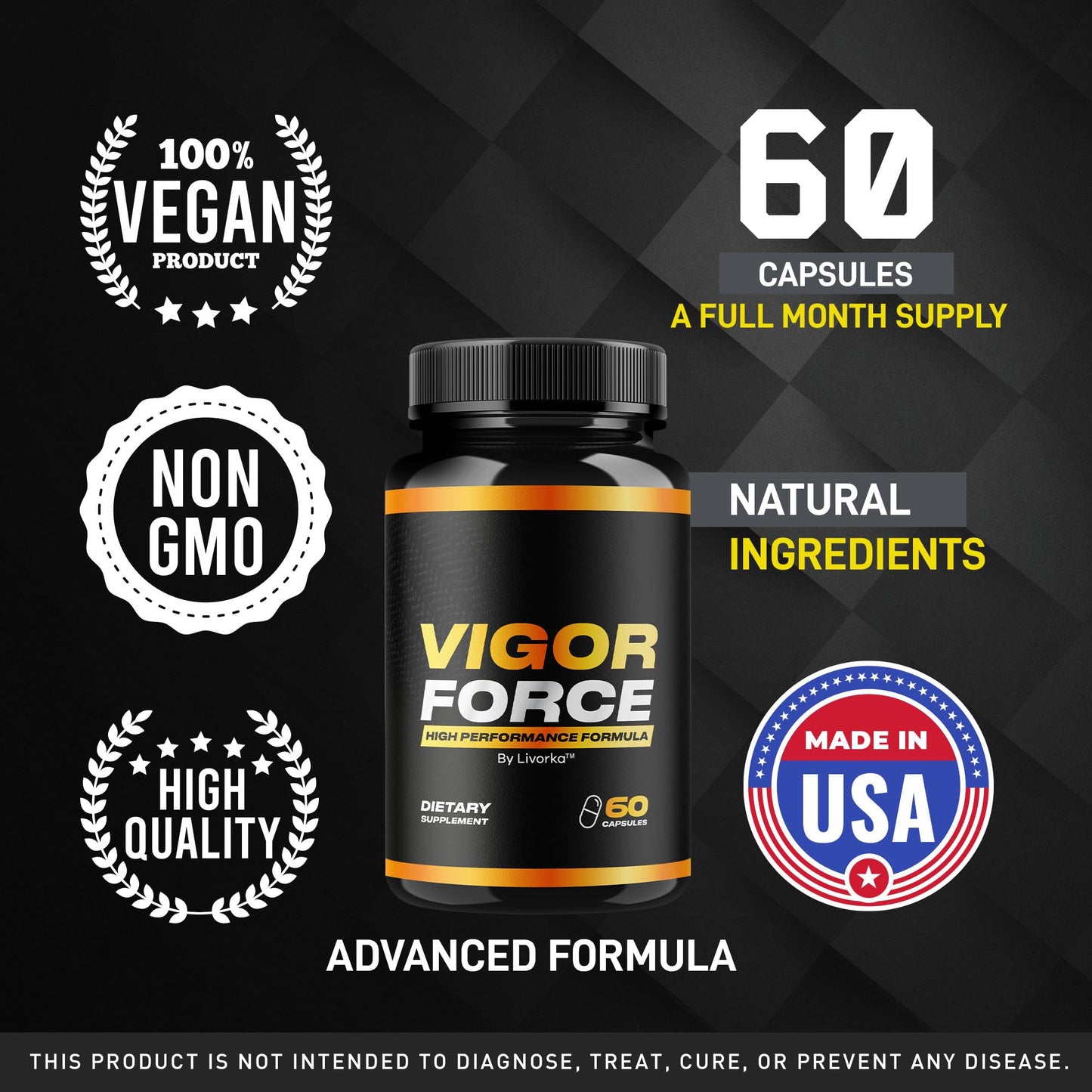 LIVORKA Vigor Force Capsules, 60 Count
