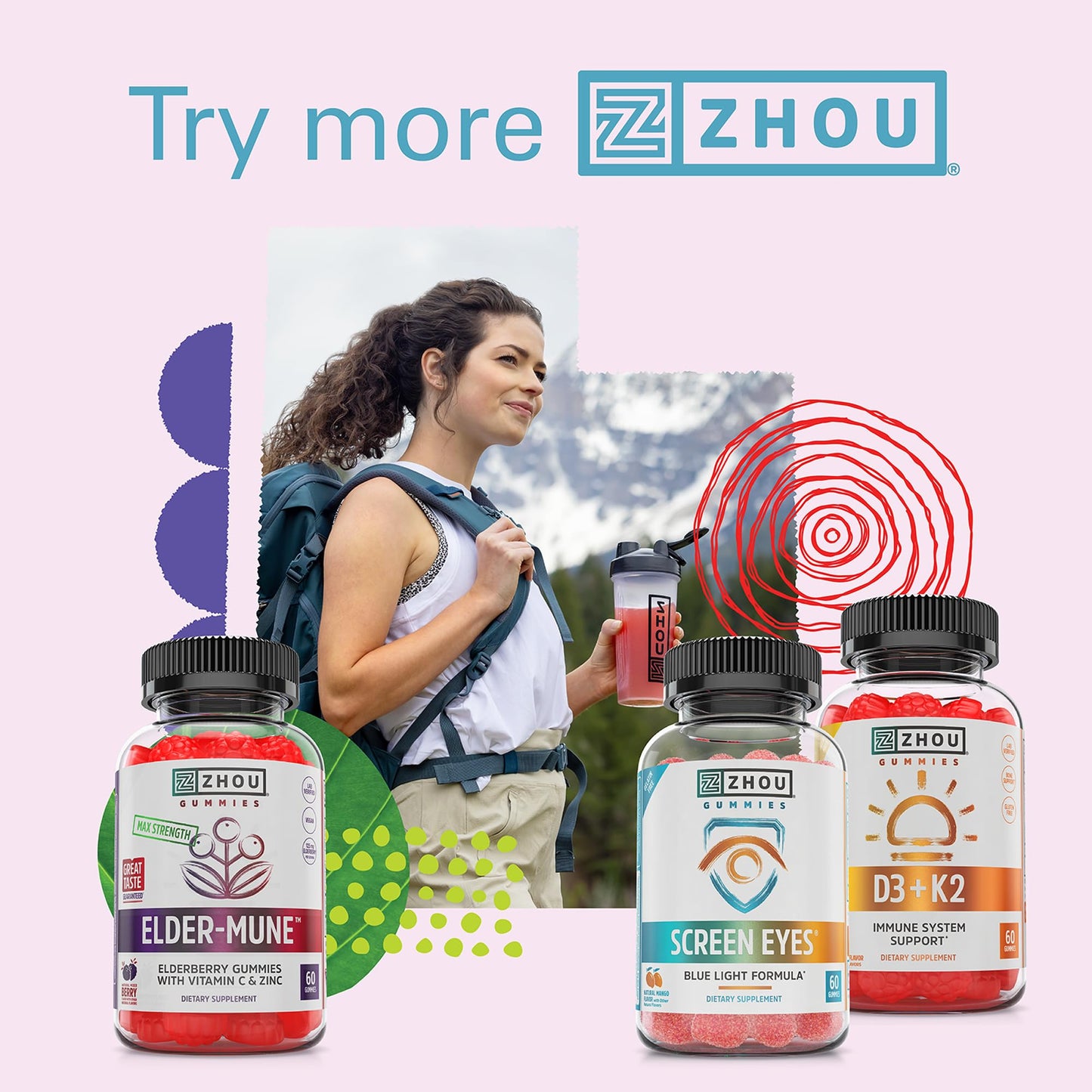 ZHOU Screen Eyes Gummies 60 Count
