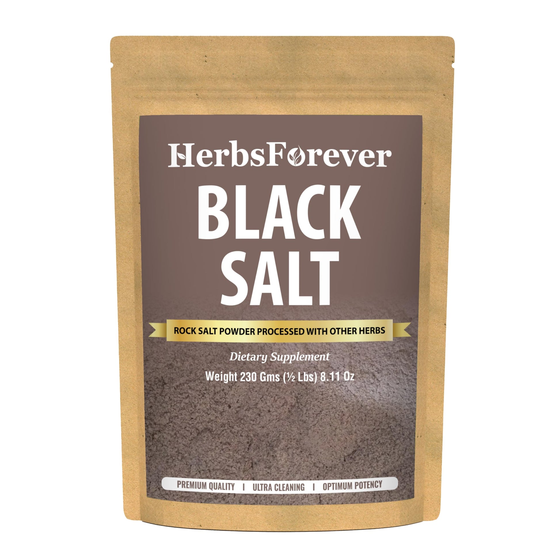 Herbsforever Black Salt Kala Namak Mineral Powder 8.11 Ounce