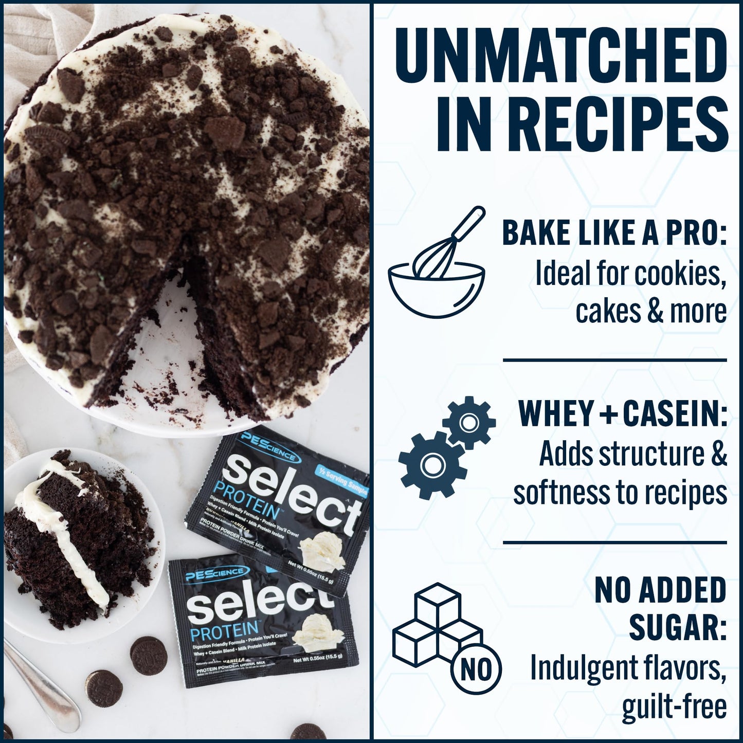 PEScience Select Protein Powder, Whey and Casein Blend, Gourmet Vanilla, 5 Servings