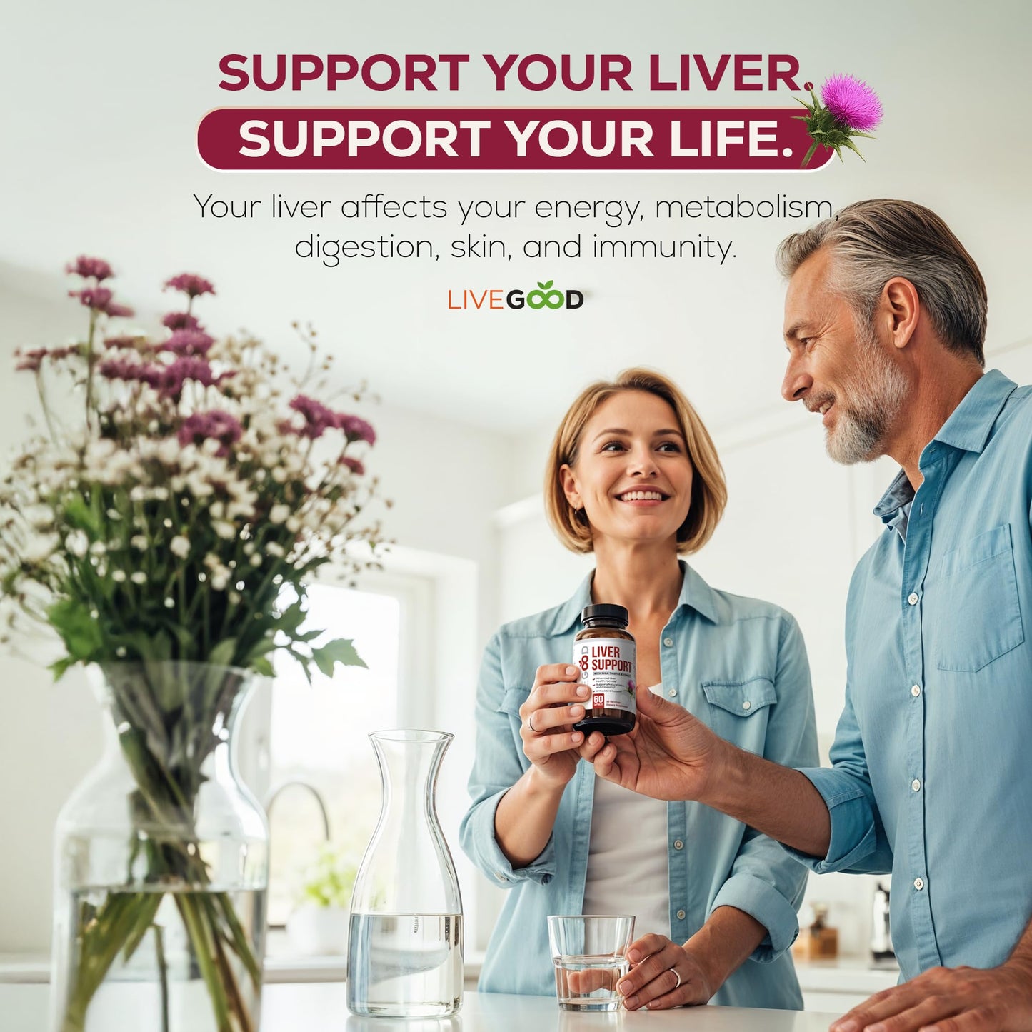 LIVEGOOD Liver Support Supplement Capsule, 60 Count