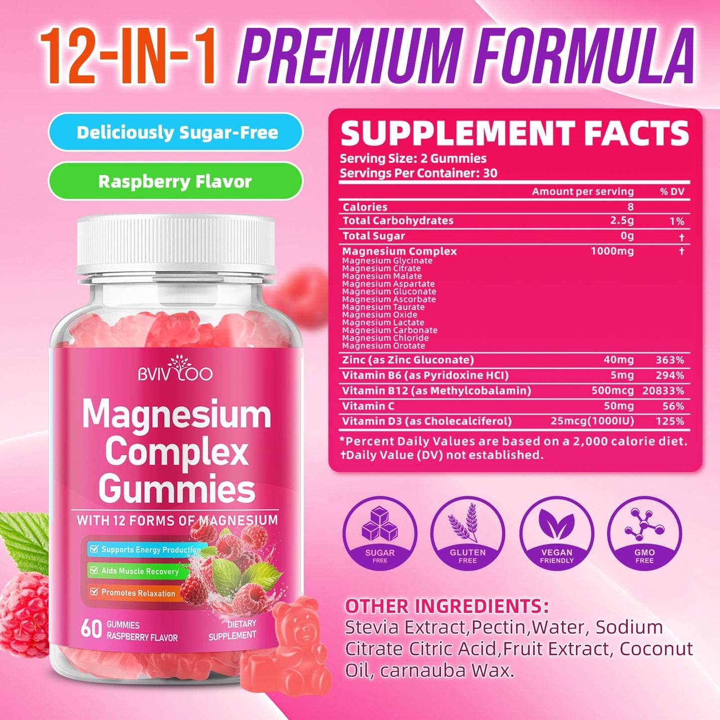 BVIVLOO Magnesium Complex Gummies Gummy 2