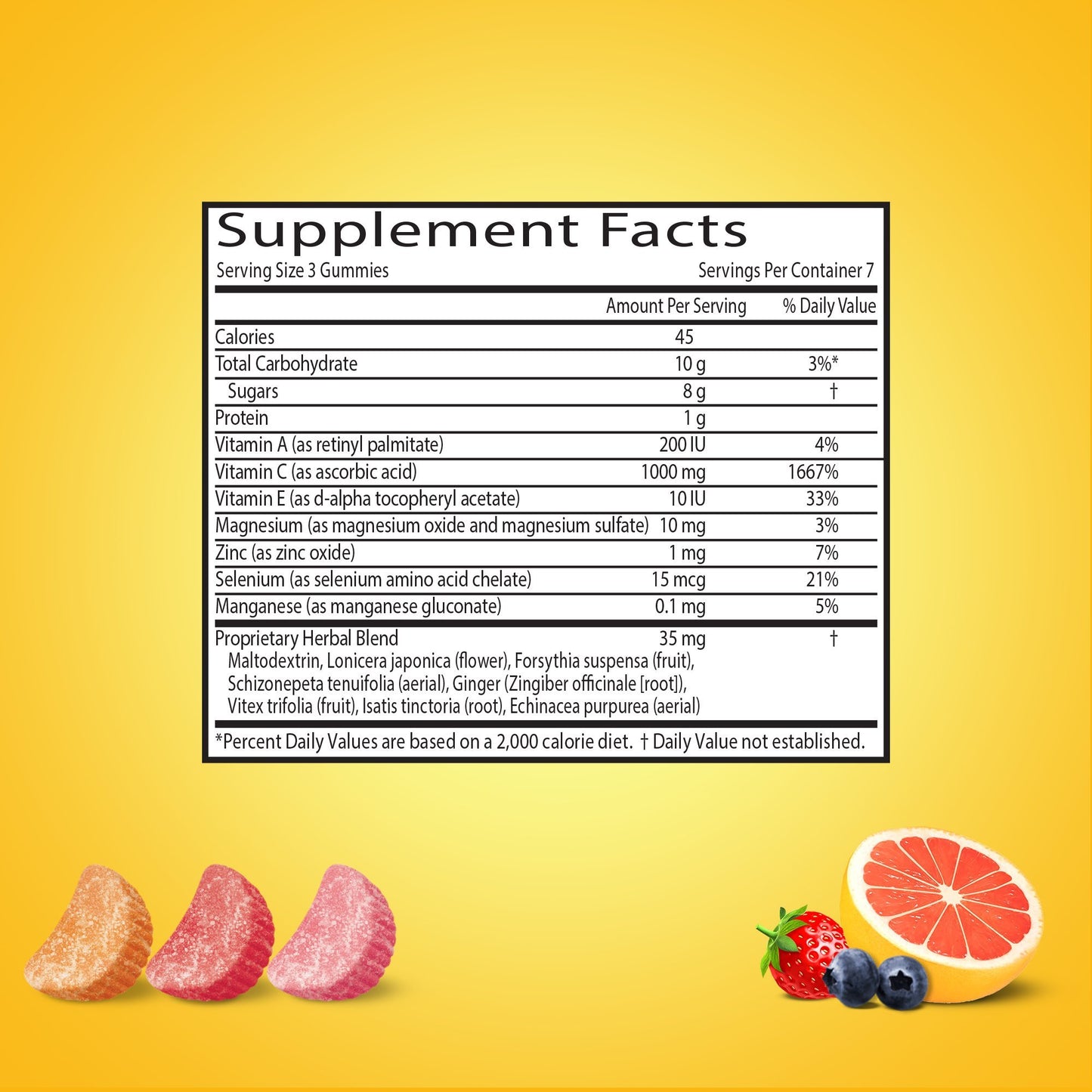 Airborne Immune Support Supplement with Vitamin C Gummies, 42 Count