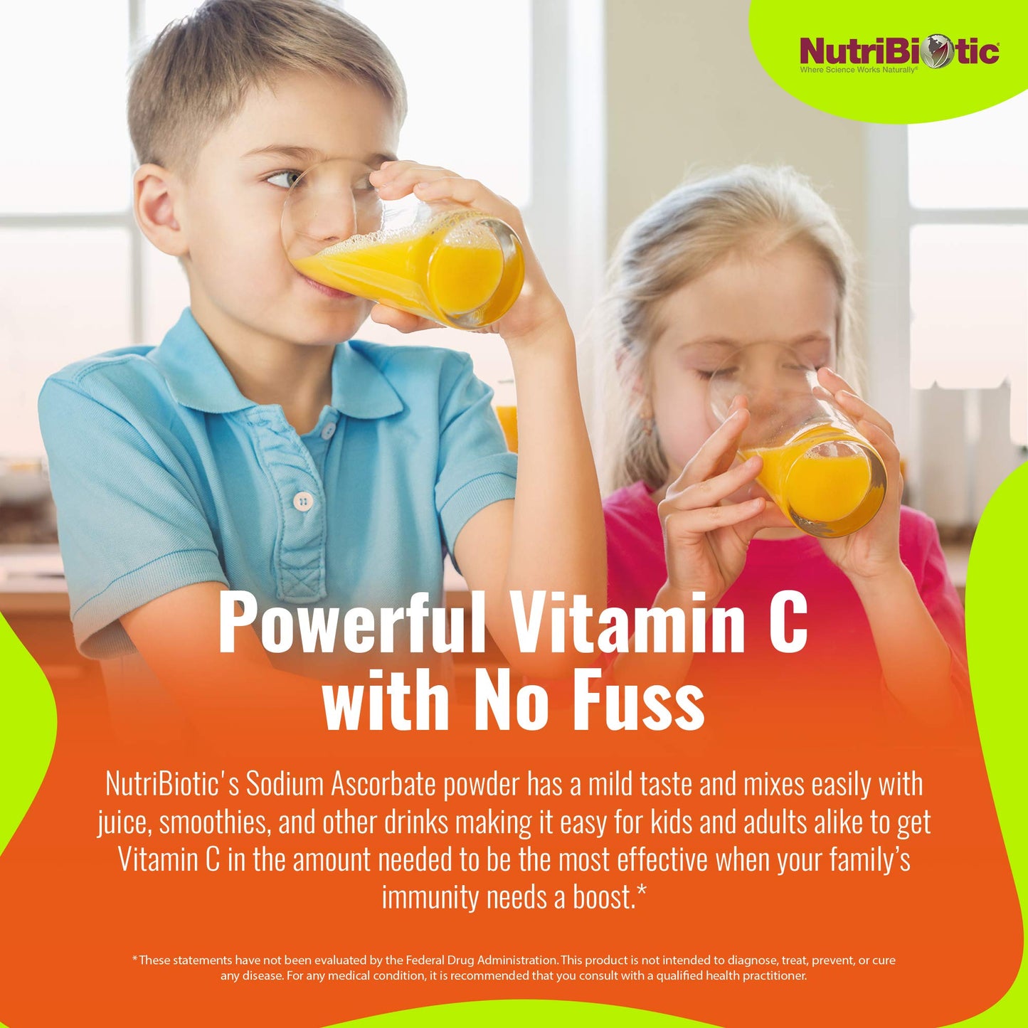 NutriBiotic Sodium Ascorbate Buffered Vitamin C Powder, 35.2 oz