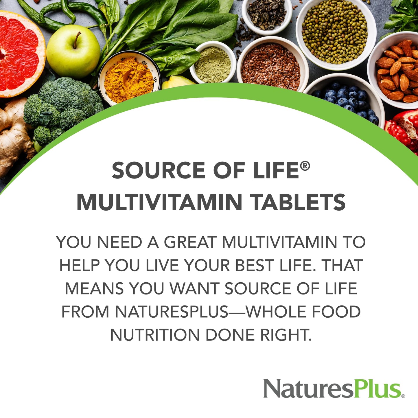 NaturesPlus Source of Life Tablets 180 Tablets