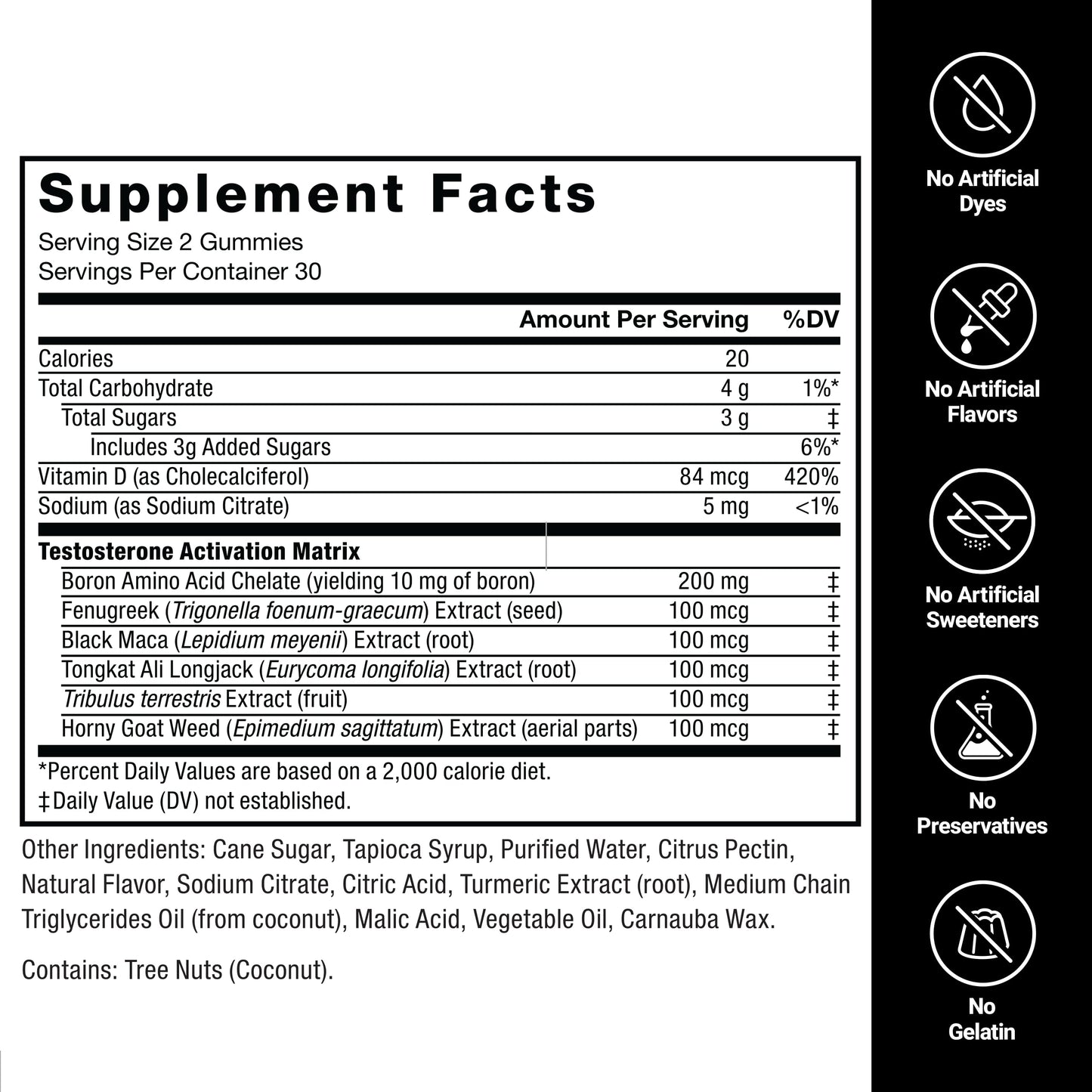 Force Factor Test X180 Gummies Testosterone Booster for Men, Berry Punch, 60 Gummies