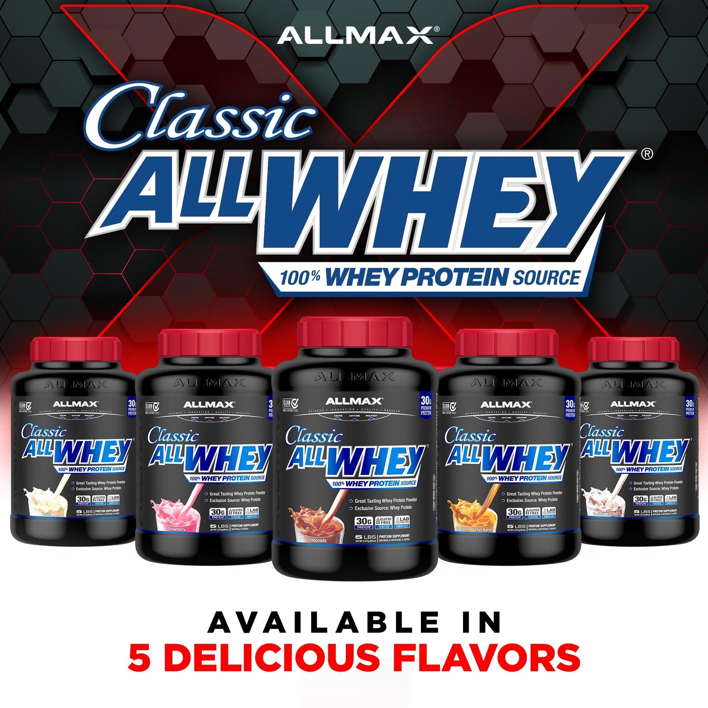 ALLMAX AllWhey Classic Whey Protein Powder, Chocolate Peanut Butter, 80 Servings