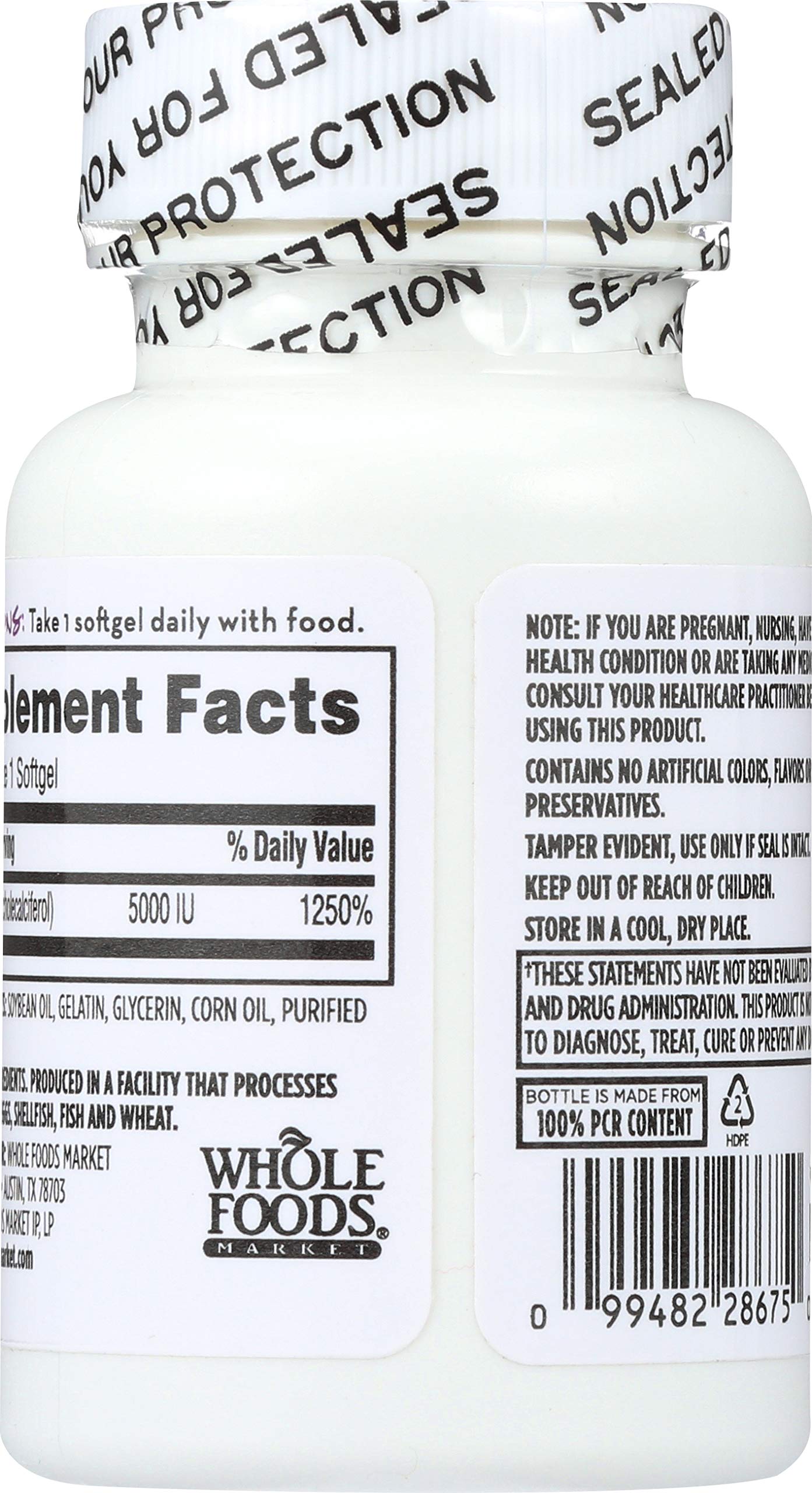365 by Whole Foods Market Vitamin D3 Softgels 120