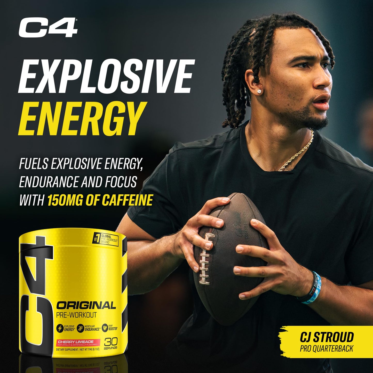 C4 Original Pre Workout Powder Cherry Limeade 6.1 Ounce