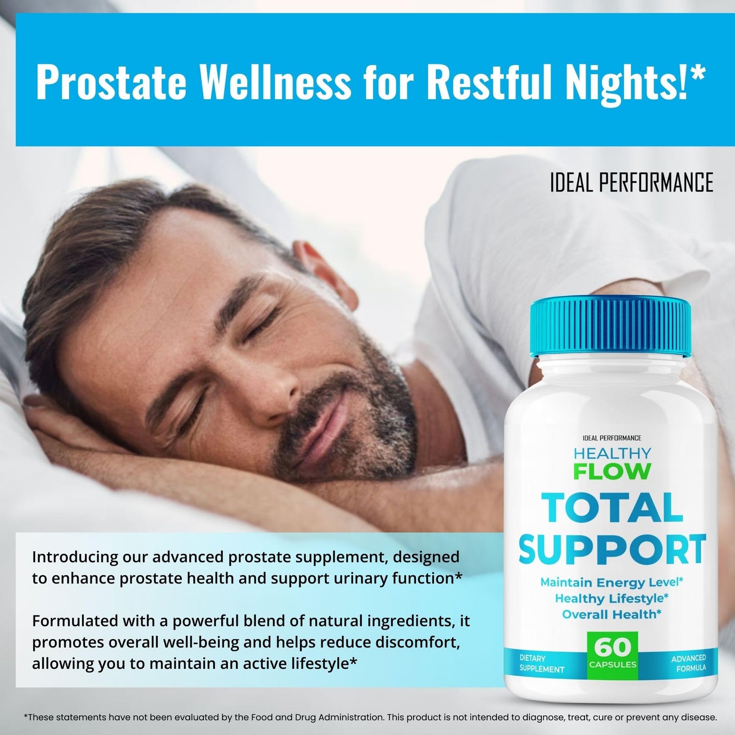 IDEAL PERFORMANCE Healthy Flow Total Support Capsules, 180 Capsules