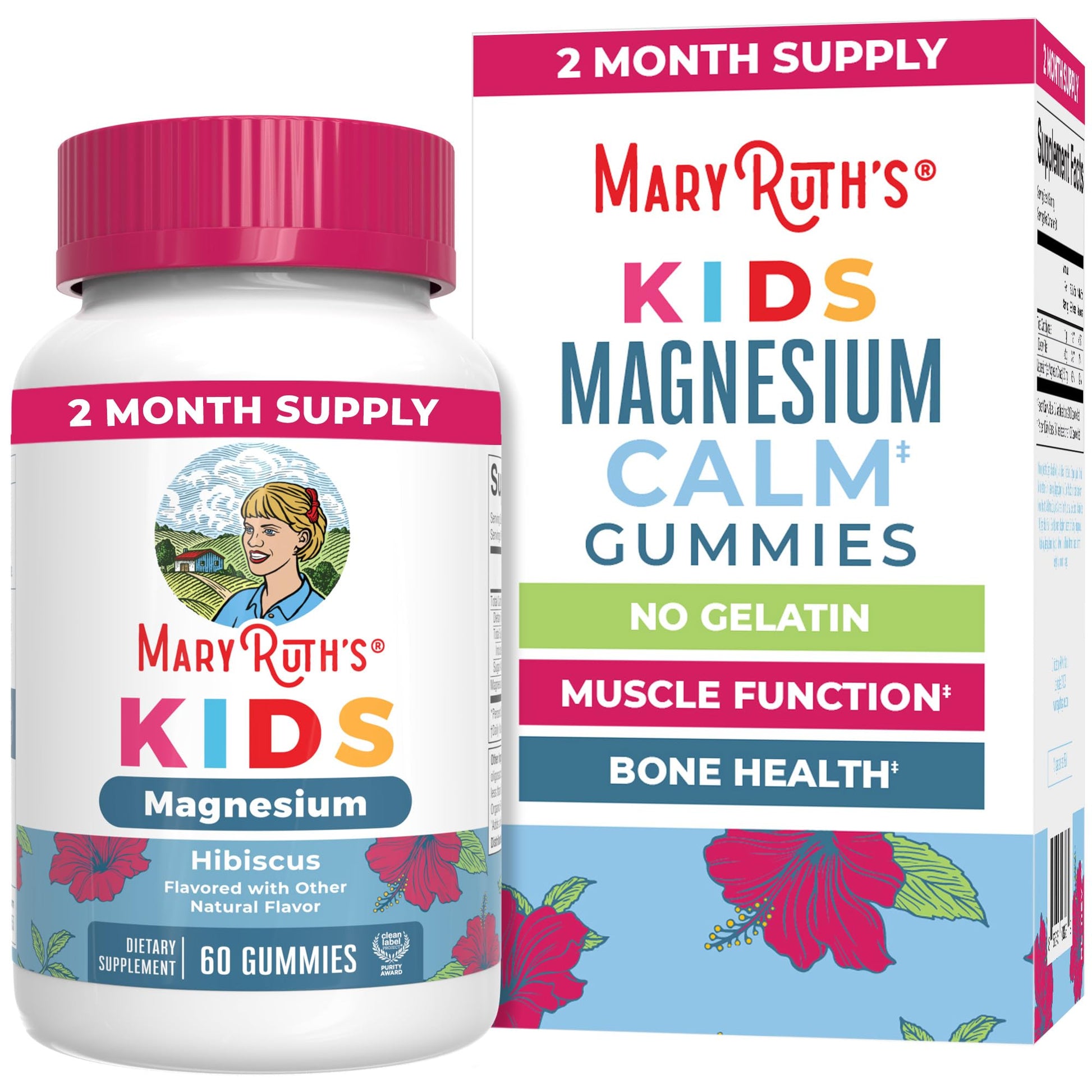 MaryRuth's Kids Magnesium Gummies 60 Count