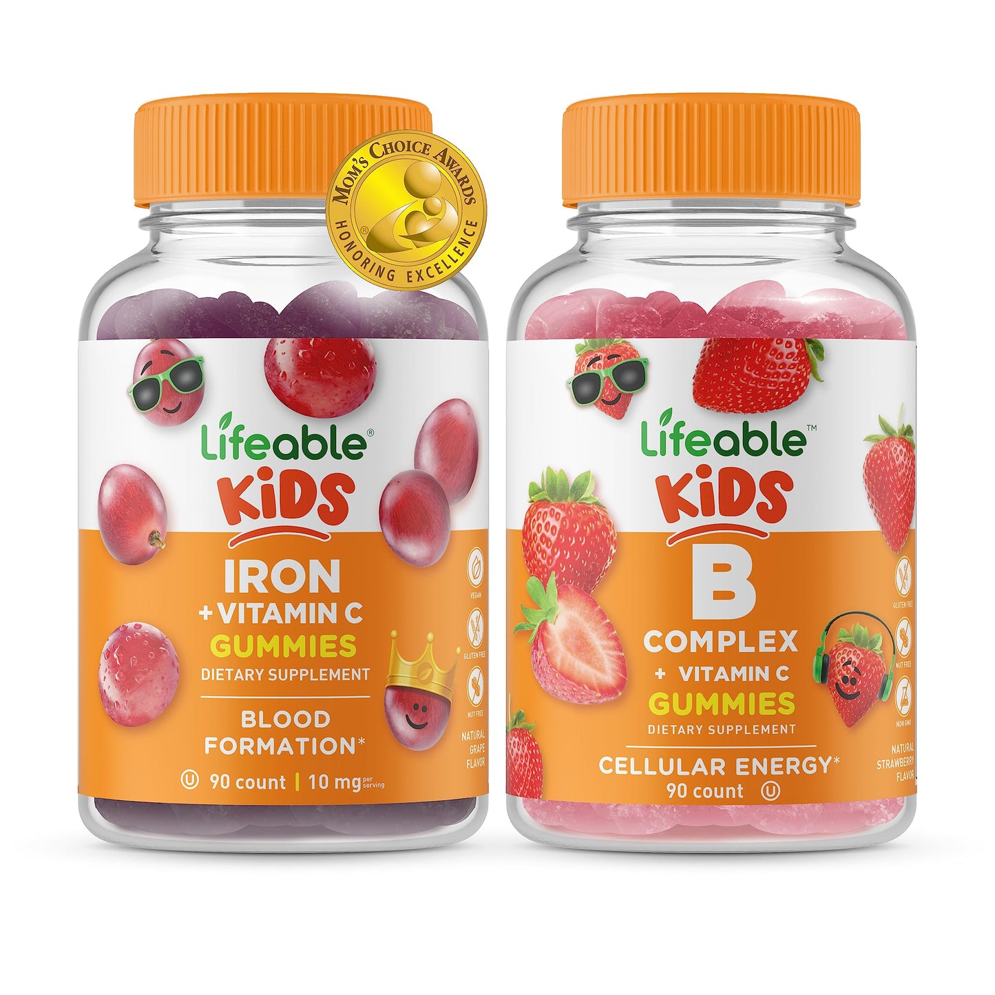 Lifeable Iron & Vitamin C Kids + B Complex Gummies, 180
