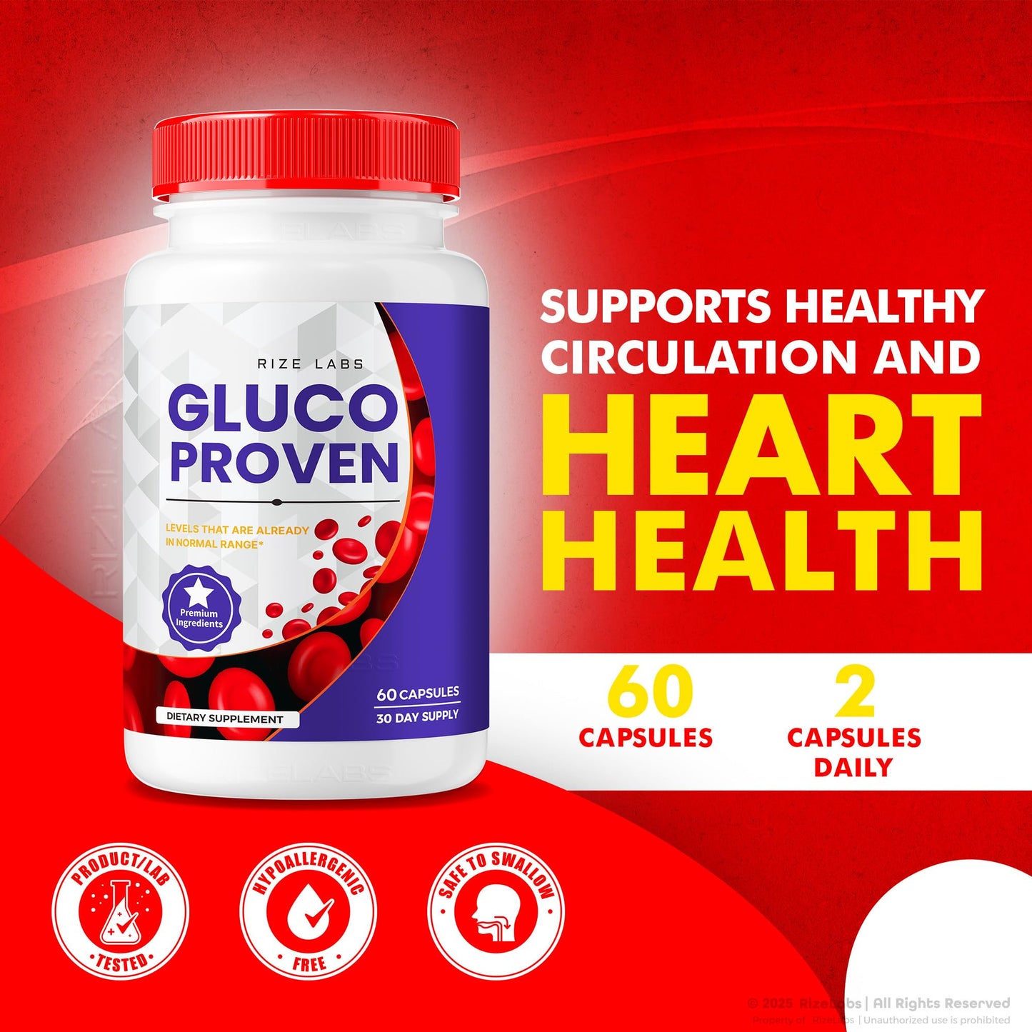 Rize Labs Gluco Proven Capsules, 180 Capsules