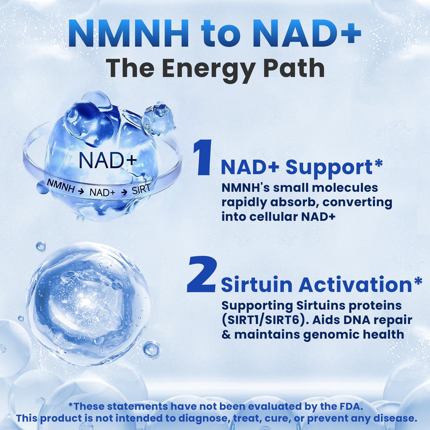 Kinetara NMNH (NMN Supplement Alternative), NAD+ Supplement with Dihydronicotinamide Mononucleotide for Cellular Health, Healthy Aging & Sustained Energy, Capsule, 60 Capsules