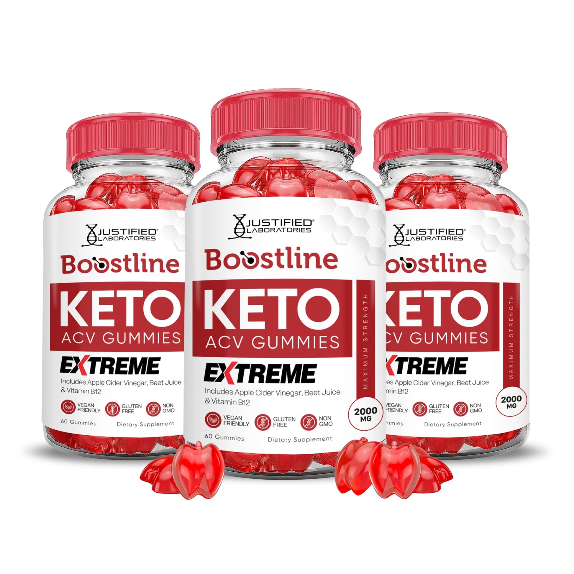 Justified Laboratories Boostline Keto ACV Gummies 180 Count