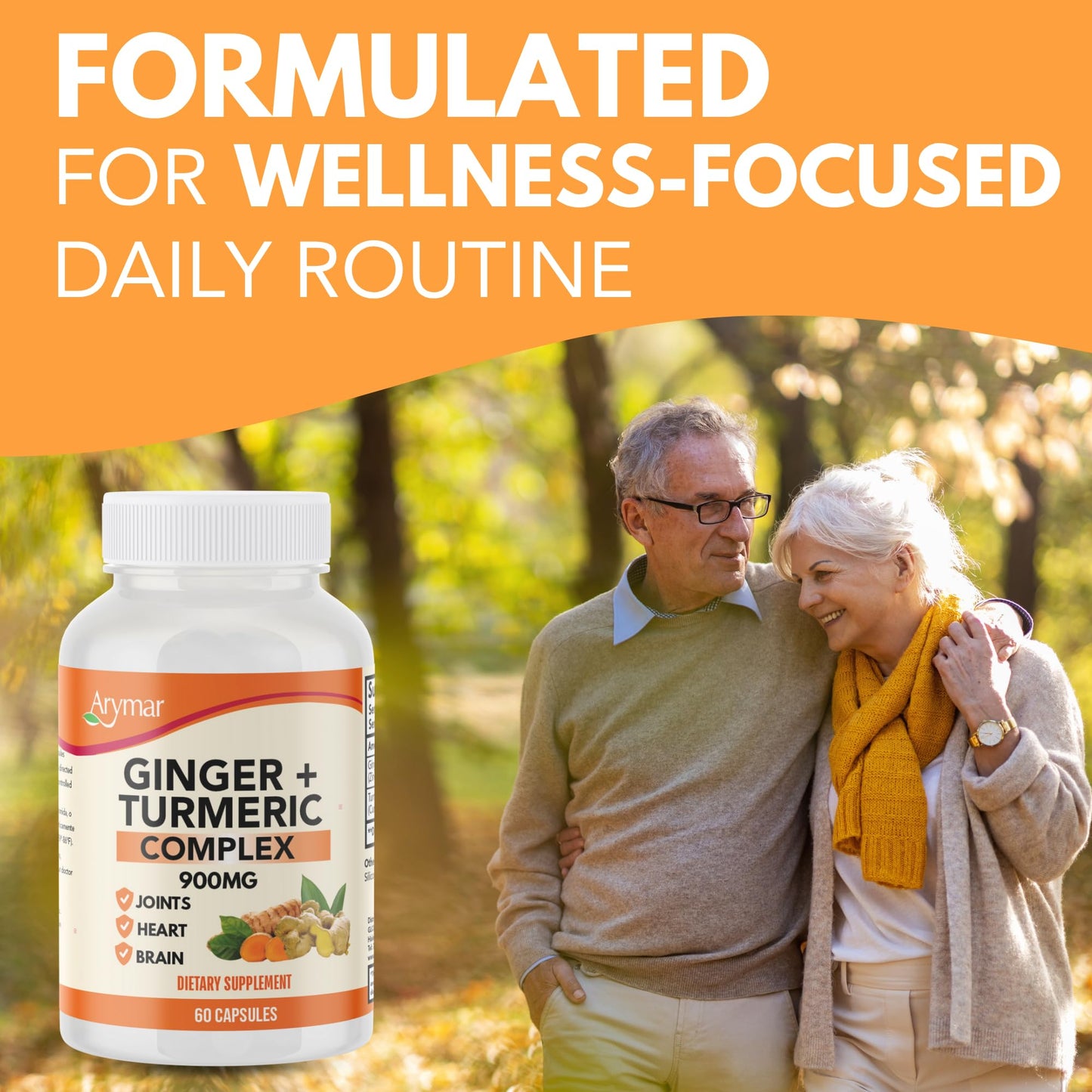 Arymar Ginger Turmeric Supplement Capsules 120 Capsules