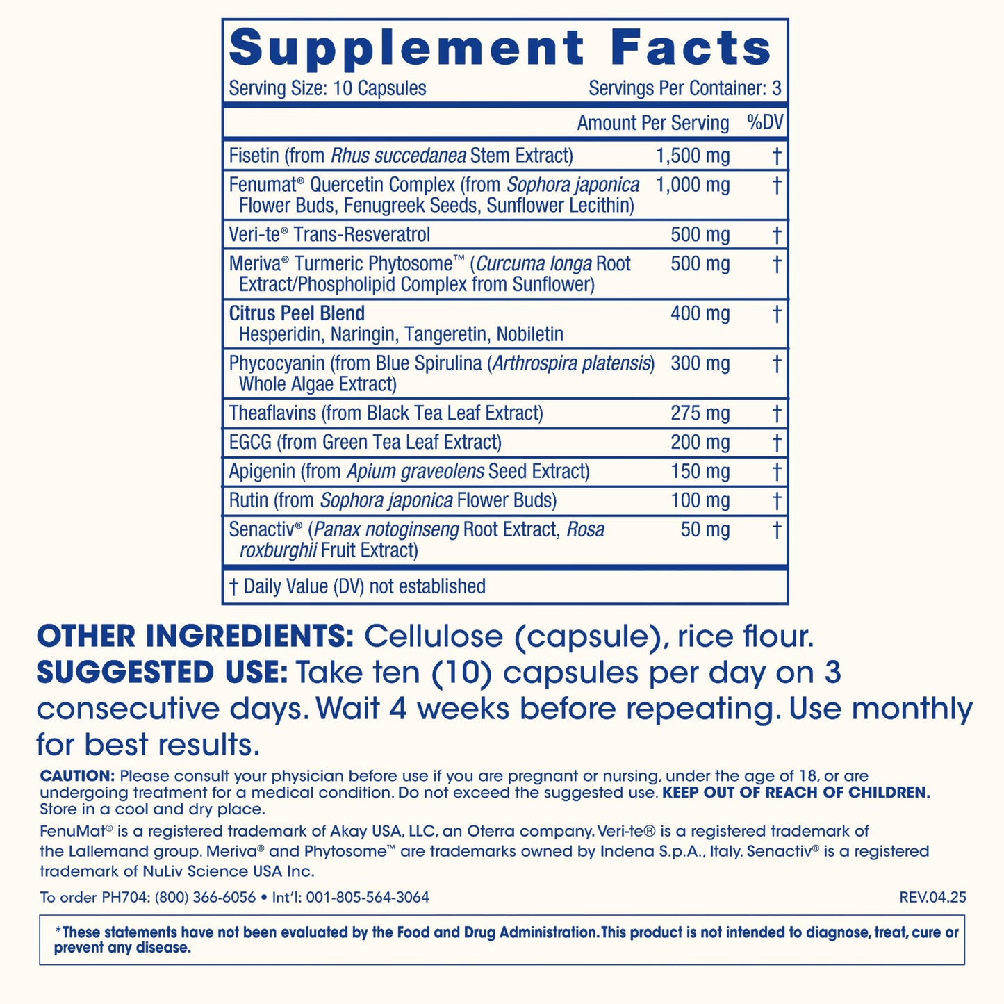ProHealth Rapid Reset Multi-Senolytic Capsule 30 Count