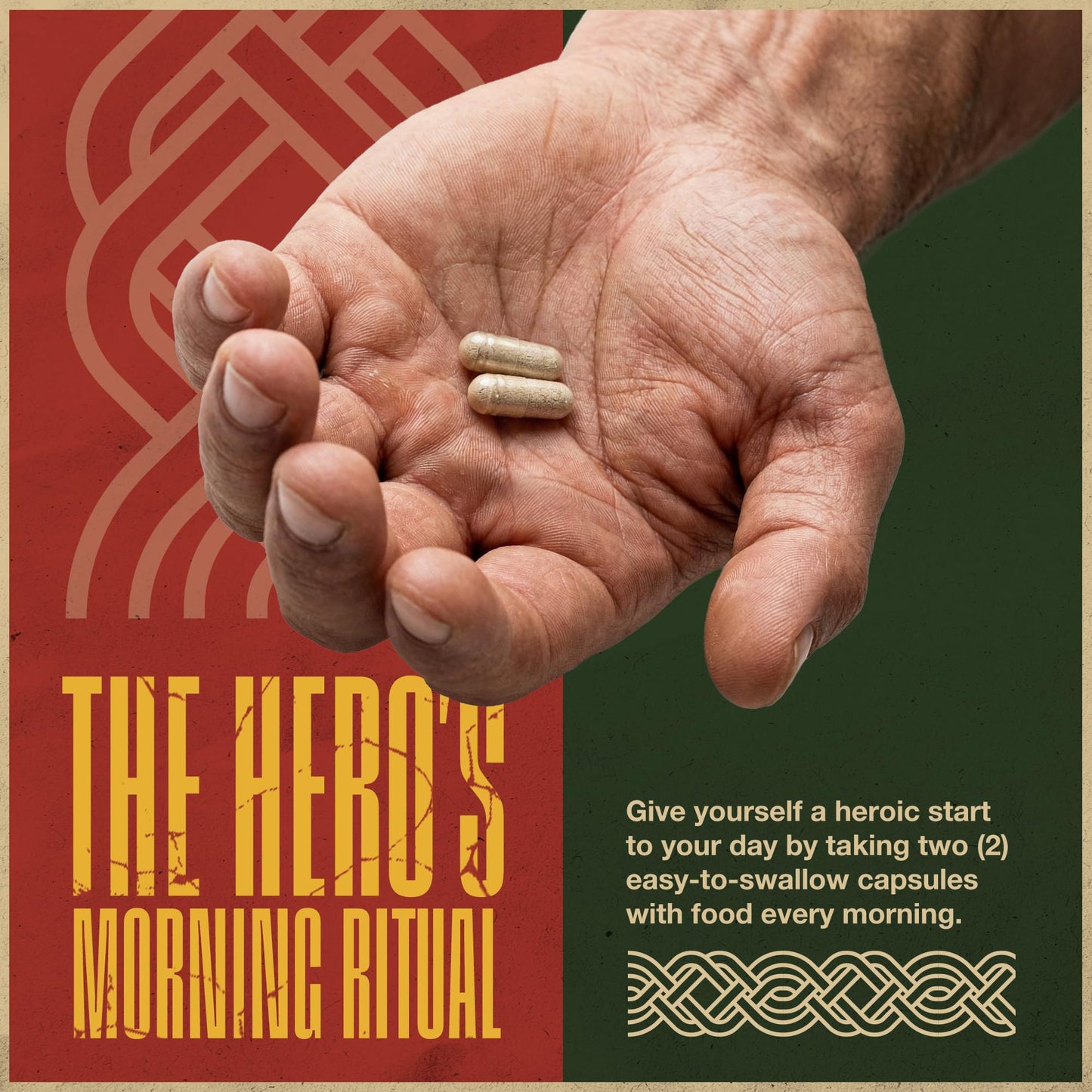 Celtic Hero Daily Multivitamin Complex for Men with B Vitamins Complex, Vitamin A, Vitamin D, Zinc, Selenium, Copper, Strength, Energy and Health Support Supplement, Antioxidant-Rich Vitamins for Men, 60 Capsules