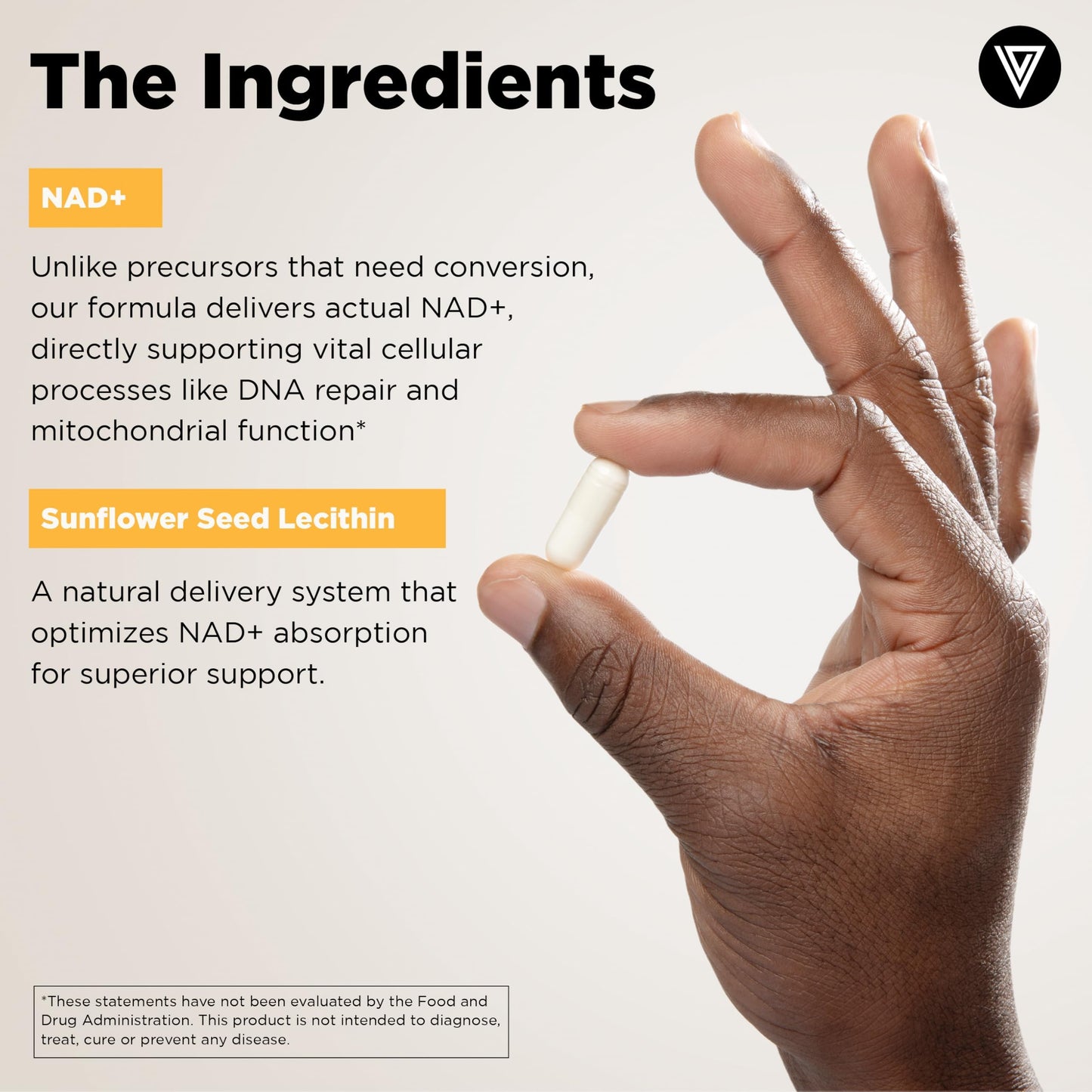 Vital Vitamins NAD+ NAD Supplement Capsules 30 Count