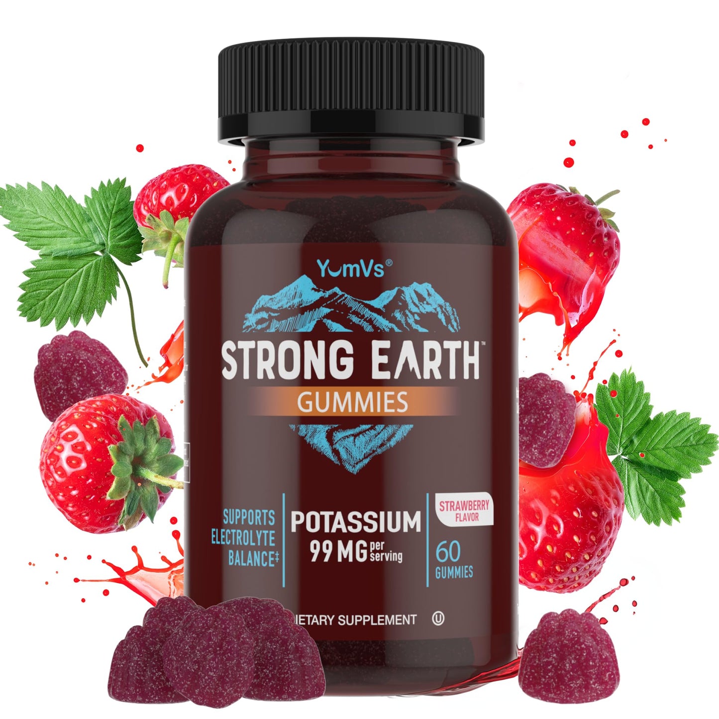 YUM-V'S Potassium Supplement Gummies 60 Count