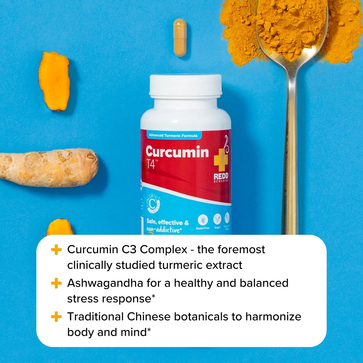 Redd Remedies Curcumin T4 Advanced Turmeric Formula Capsules, 60 Count