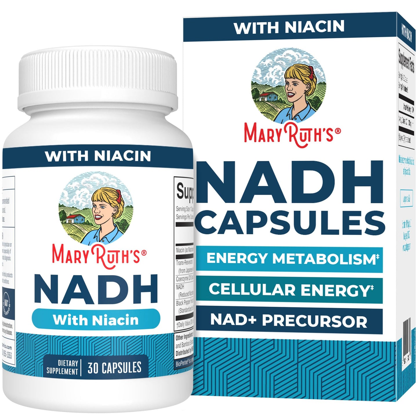 MARYRUTH'S NADH Capsules 30 Count