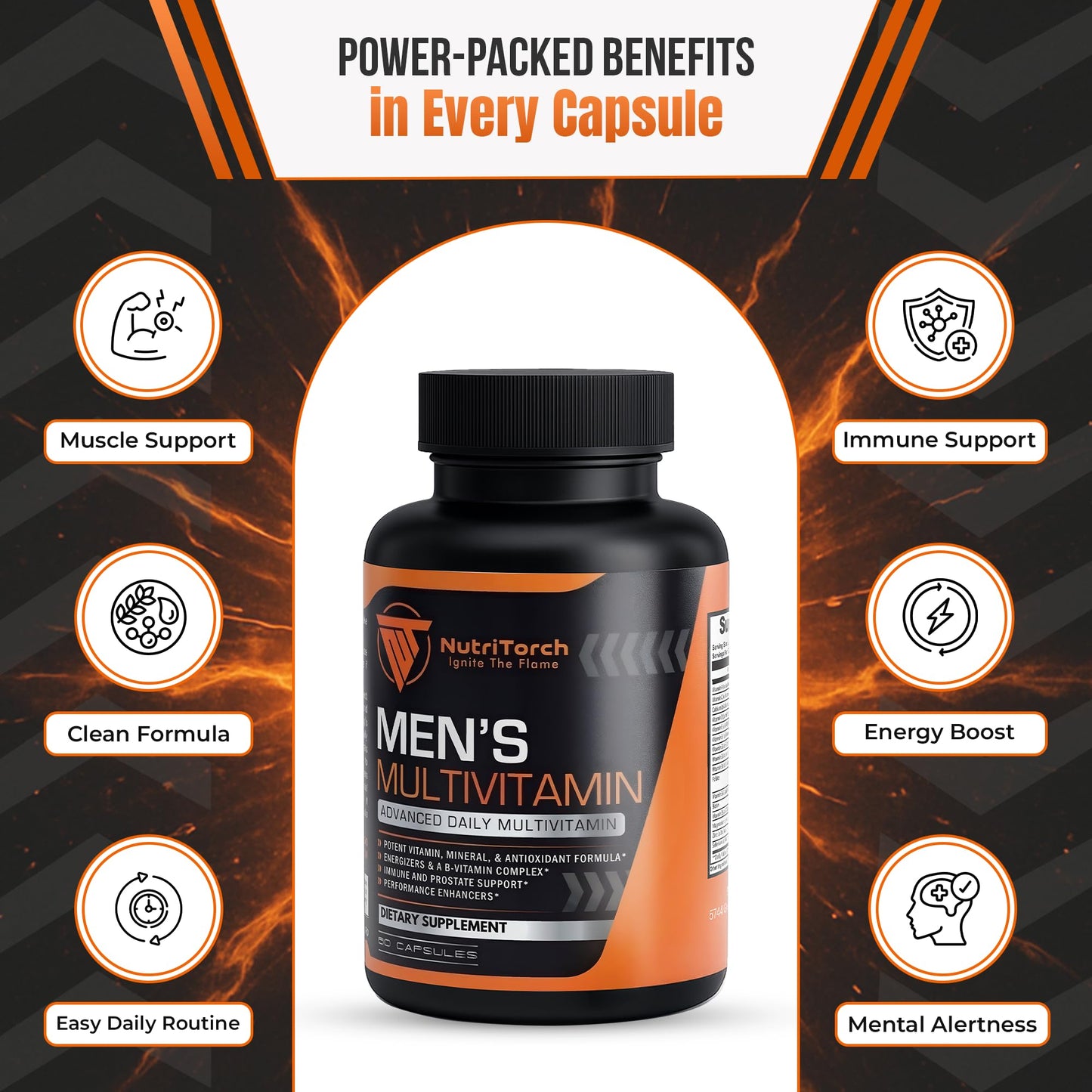 NutriTorch Multivitamin for Men Capsules 60 Count