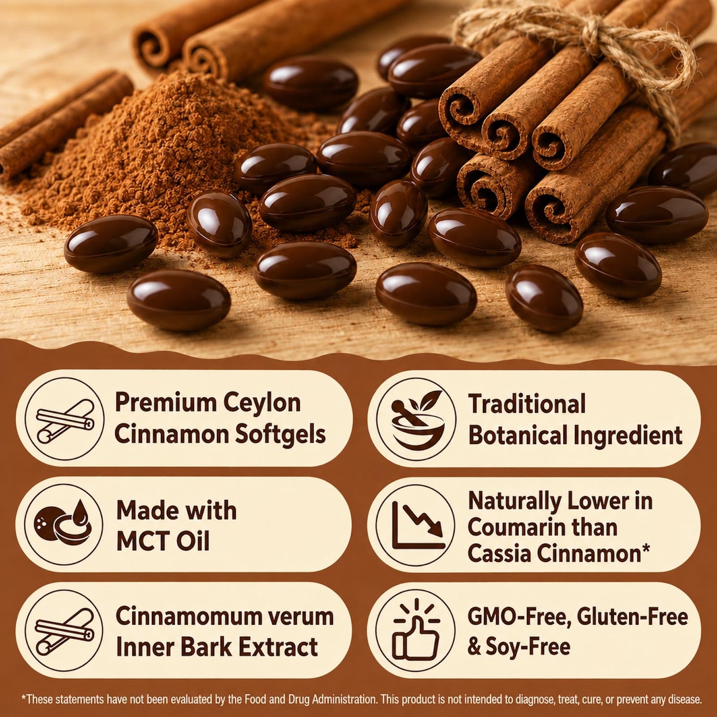 isLandear Ceylon Cinnamon Softgels 300 Count