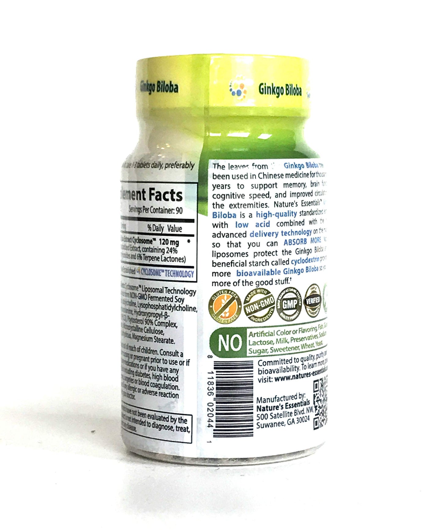 NATURE'S ESSENTIALS Liposomal Ginkgo Biloba Capsule 90 Count