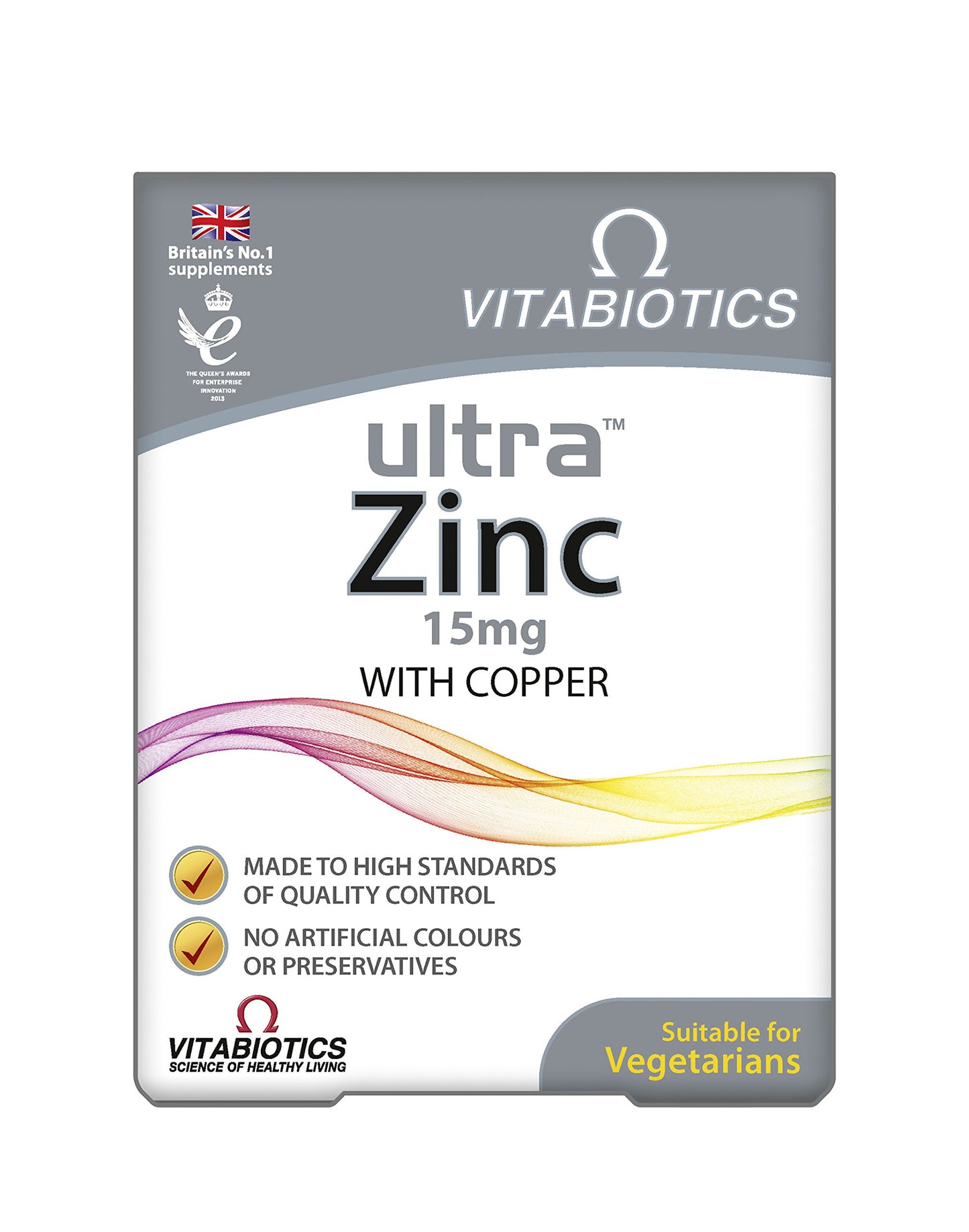 Vitabiotics Ultra Zinc 15mg with Copper Tablets 60