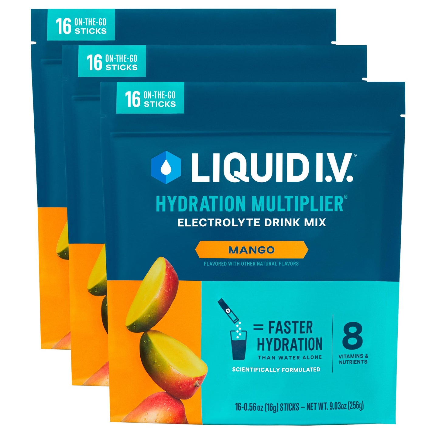 Liquid I.V. Hydration Electrolytes Powder, Mango, 48 Count