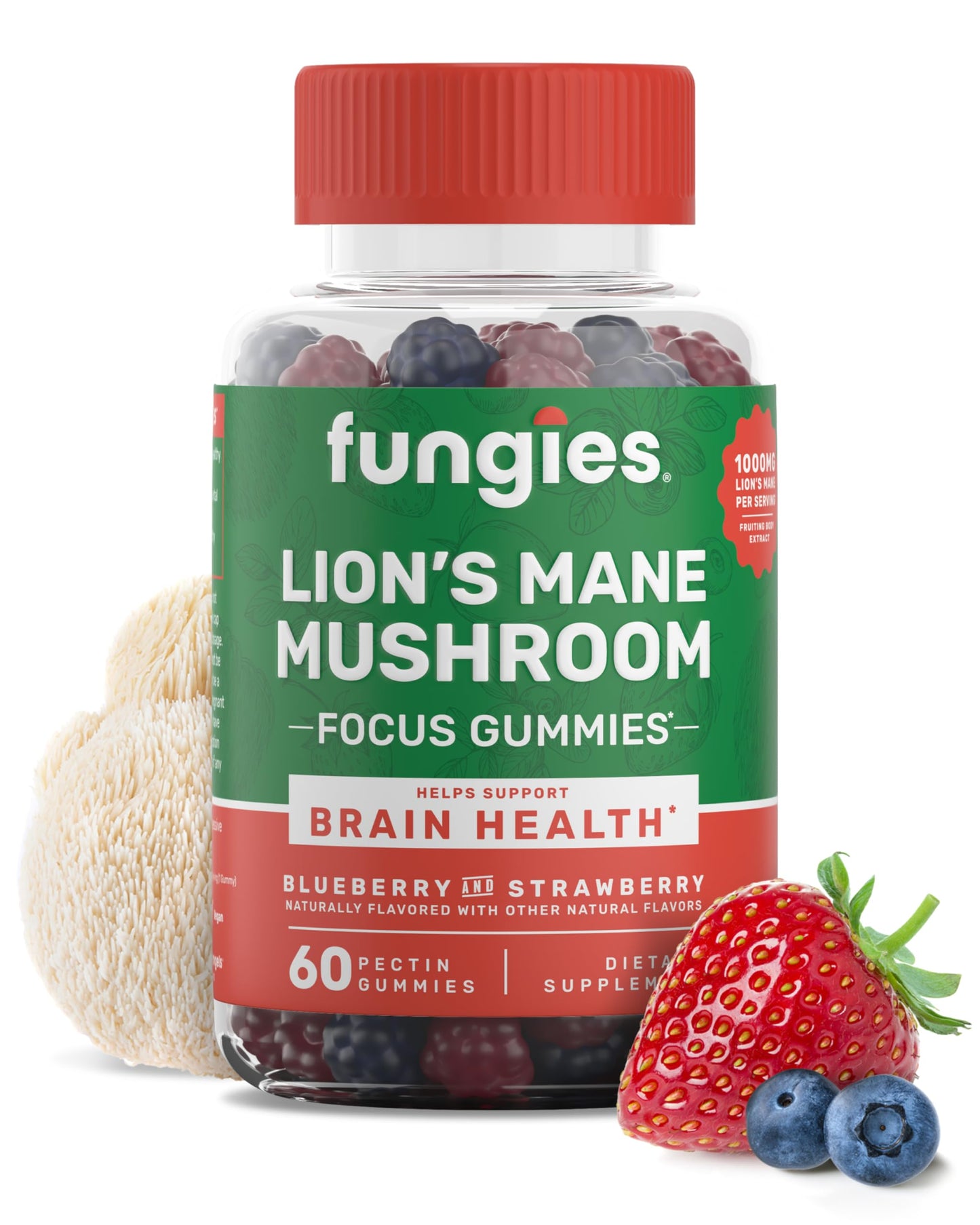 Fungies Lion's Mane Mushroom Gummies, 60 Count