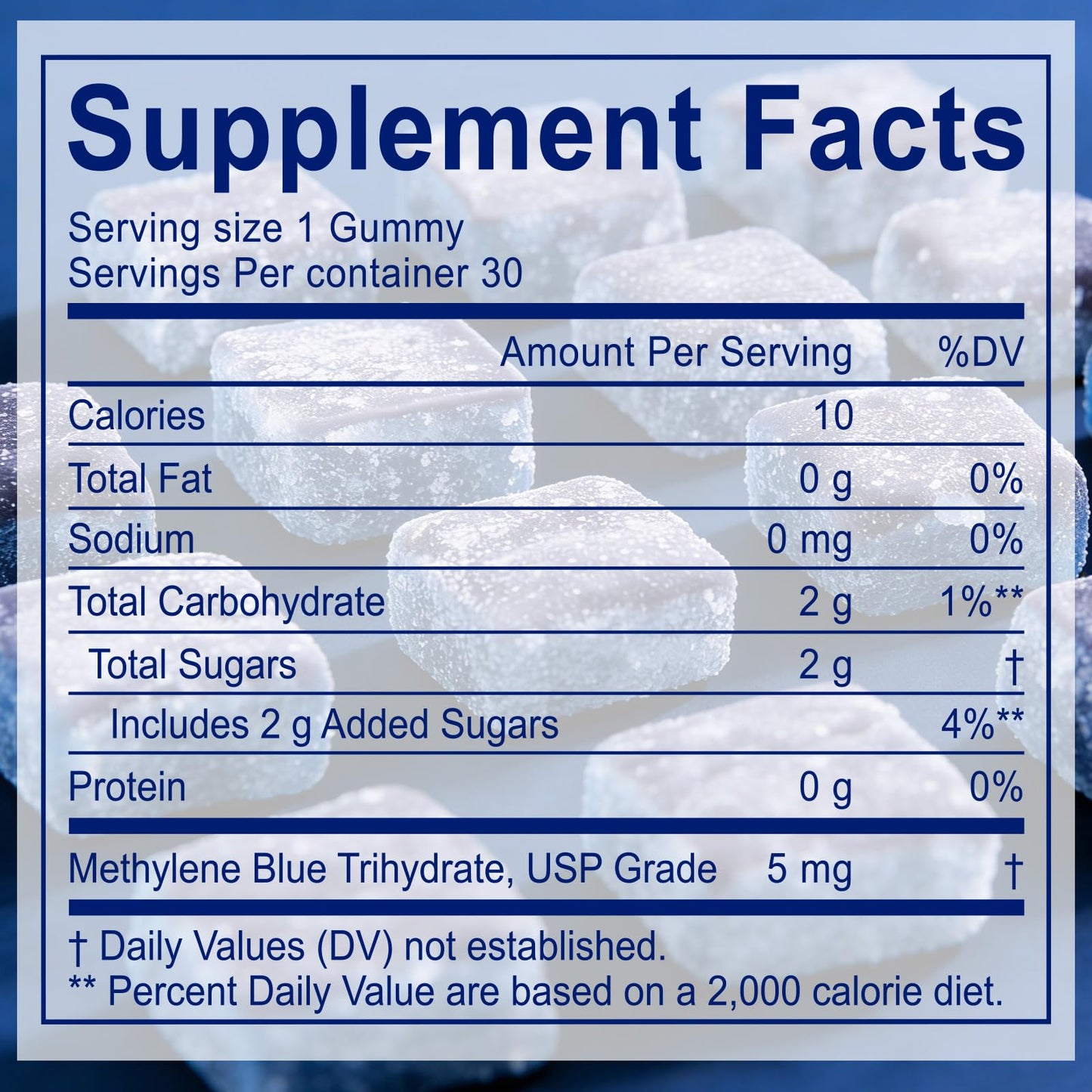 ECHTEYUN Methylene Blue Gummies 5mg, 30 Gummies