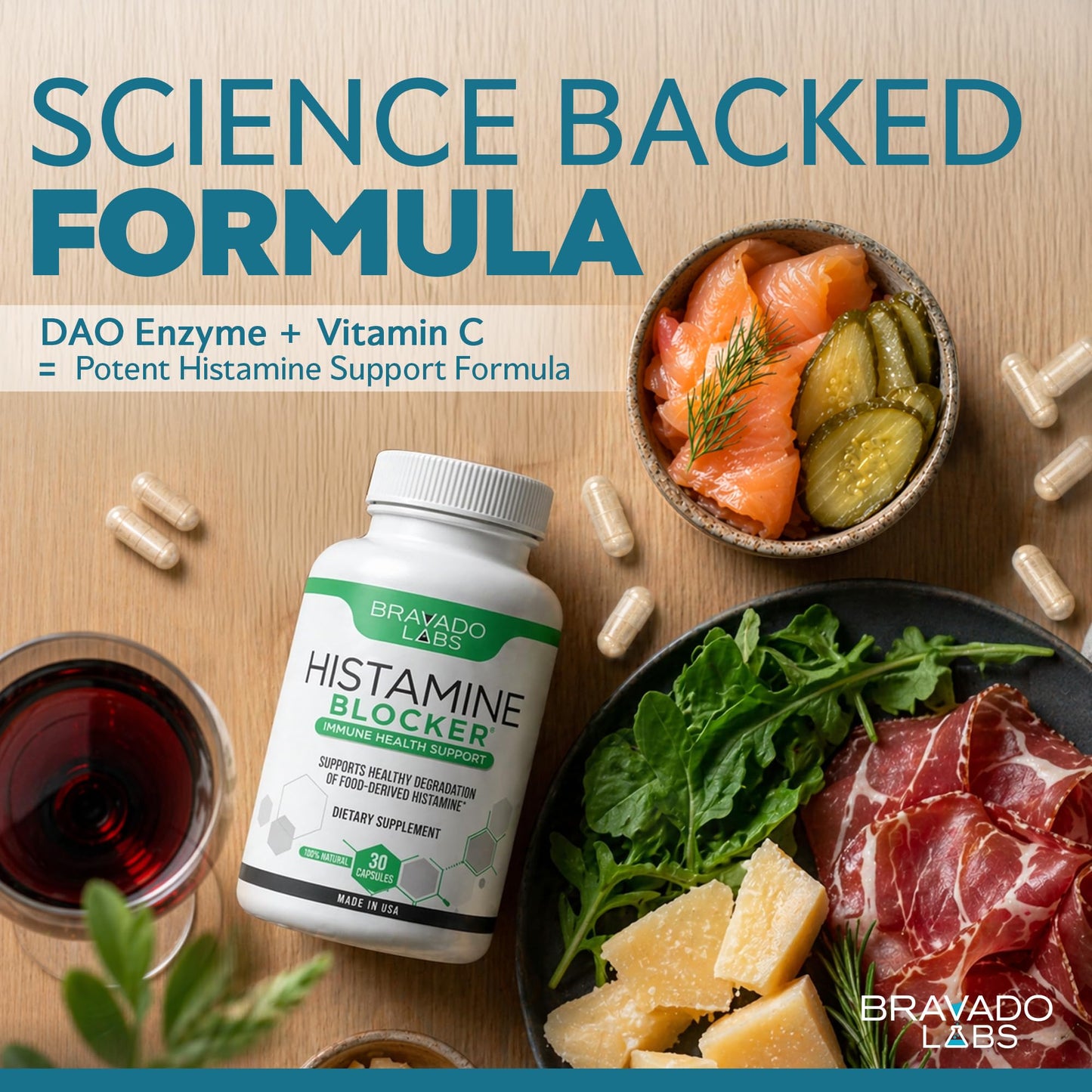 Bravado Labs DAO Enzyme Capsule 30 Count