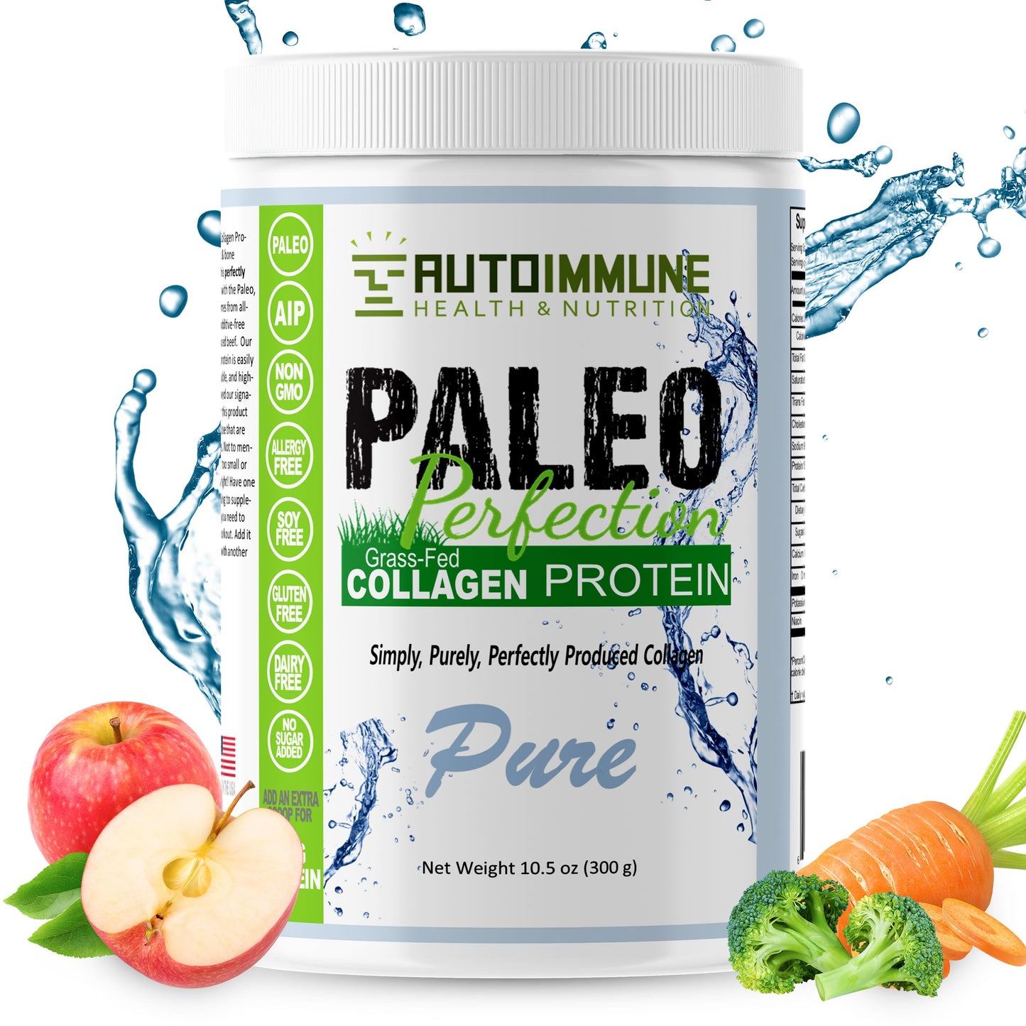 Autoimmune Health & Nutrition Collagen Protein Powder from Grass-Fed Beef 10.5 oz