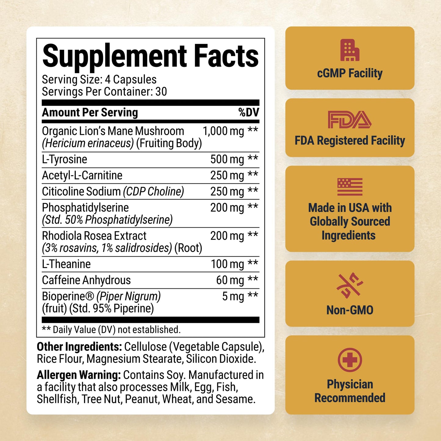 BREADWINNER Dopamine & Acetylcholine Support 120 Capsules