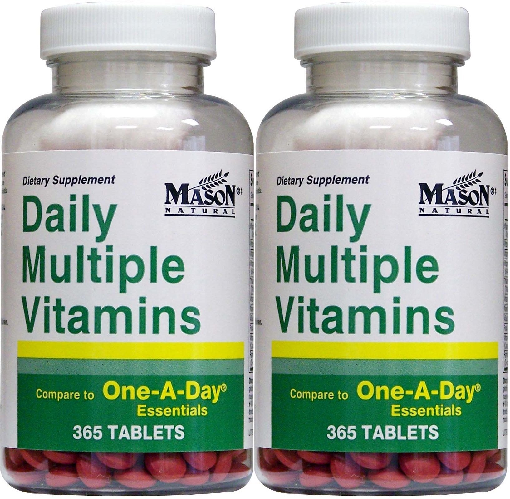 MASON NATURAL Daily Multiple Vitamins Compare to One A Day Essentials Multivitamin Multimineral Supplement Tablets 730