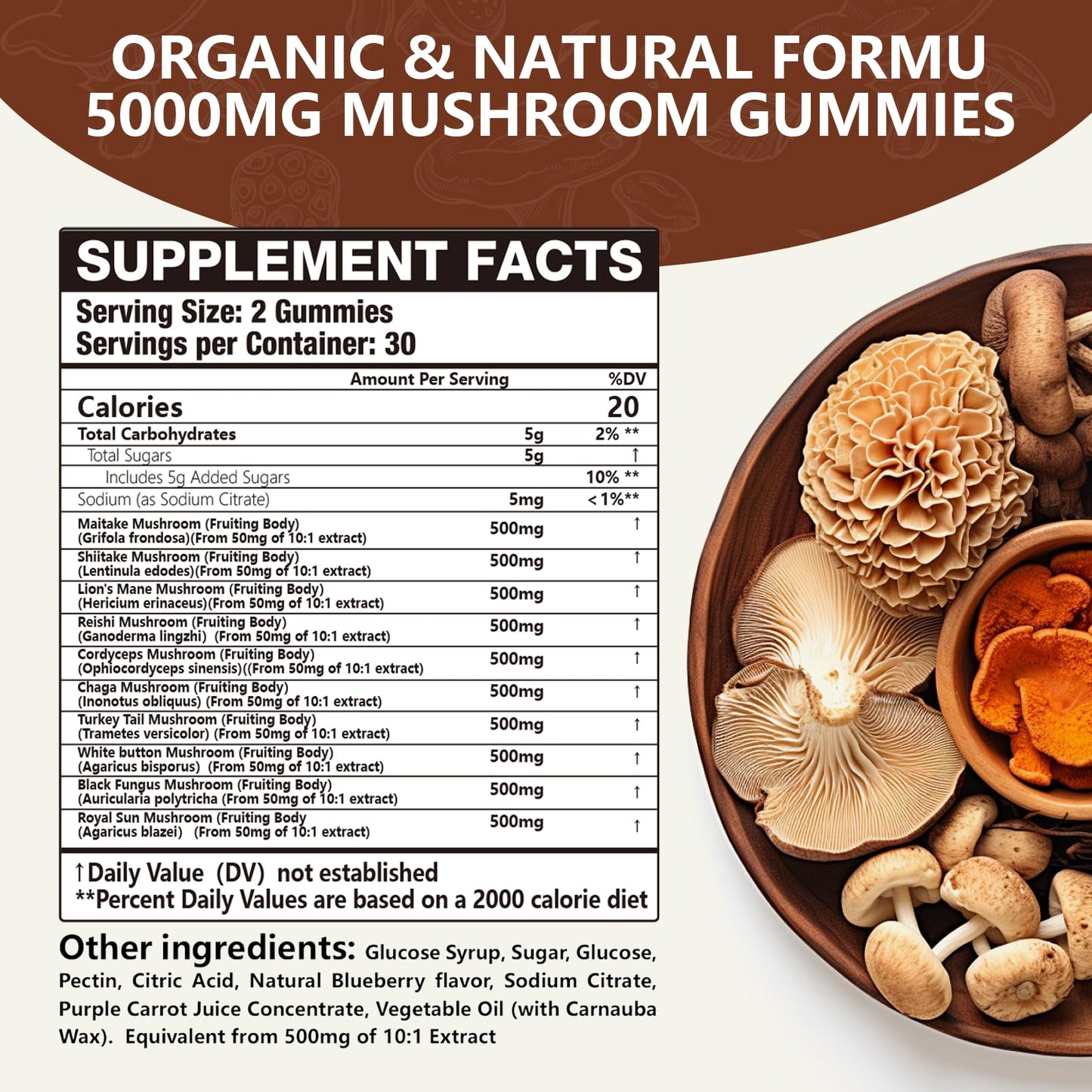 Vemluta Mushroom Gummies Gummy 60 Count