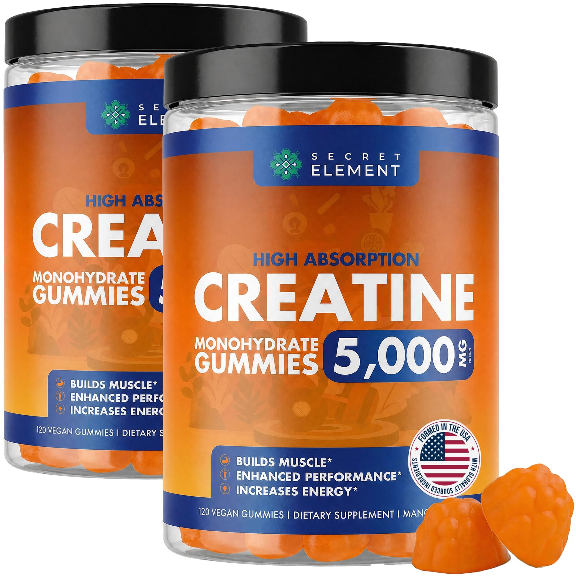 Secret Element Creatine Monohydrate Gummies 240 Gummies