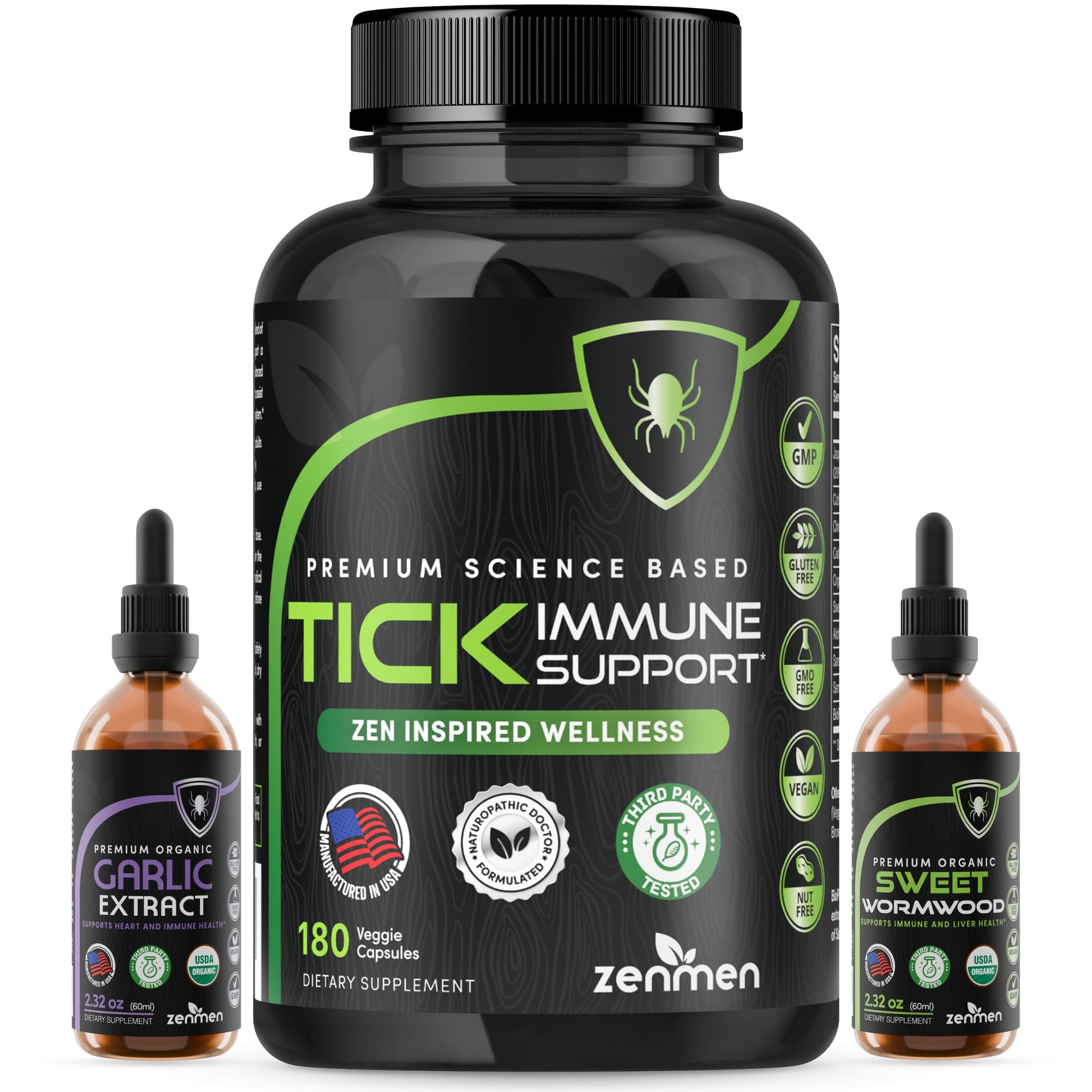 Zenmen Tick Immune Support Bundle 180 Capsules