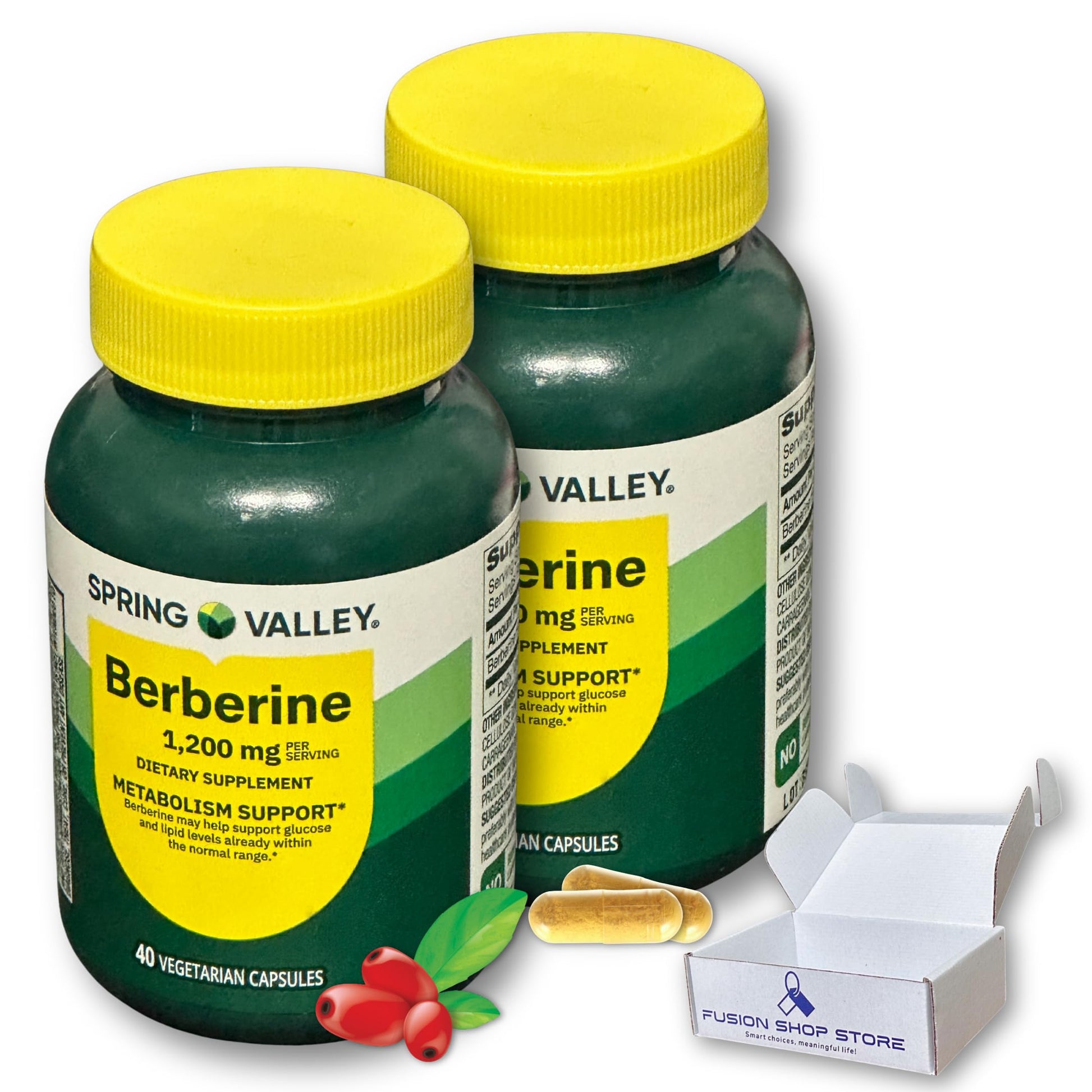 FUSION SHOP STORE Berberine Metabolism Support Capsule 40 Capsules