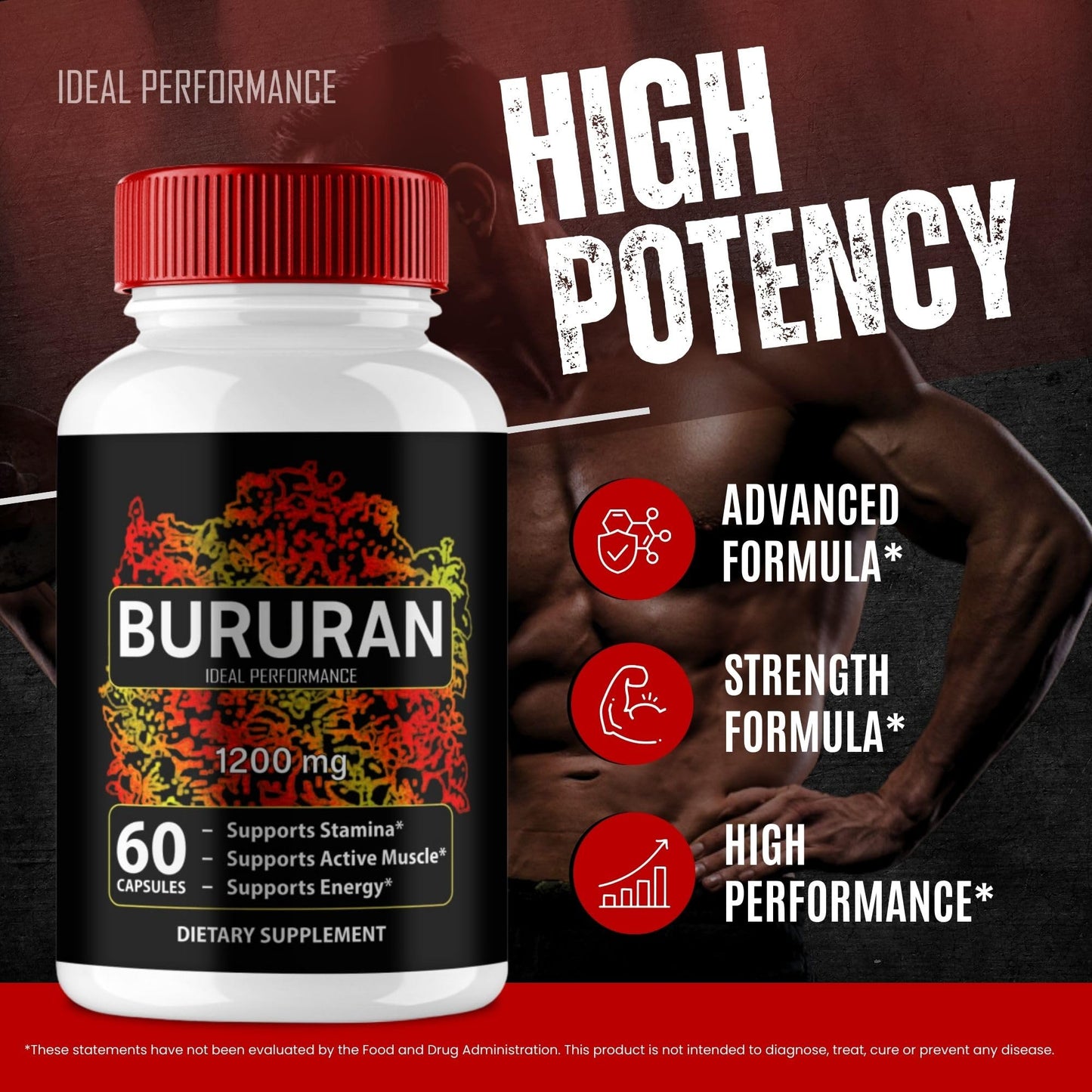 IDEAL PERFORMANCE Bururan Capsules, 180 Count