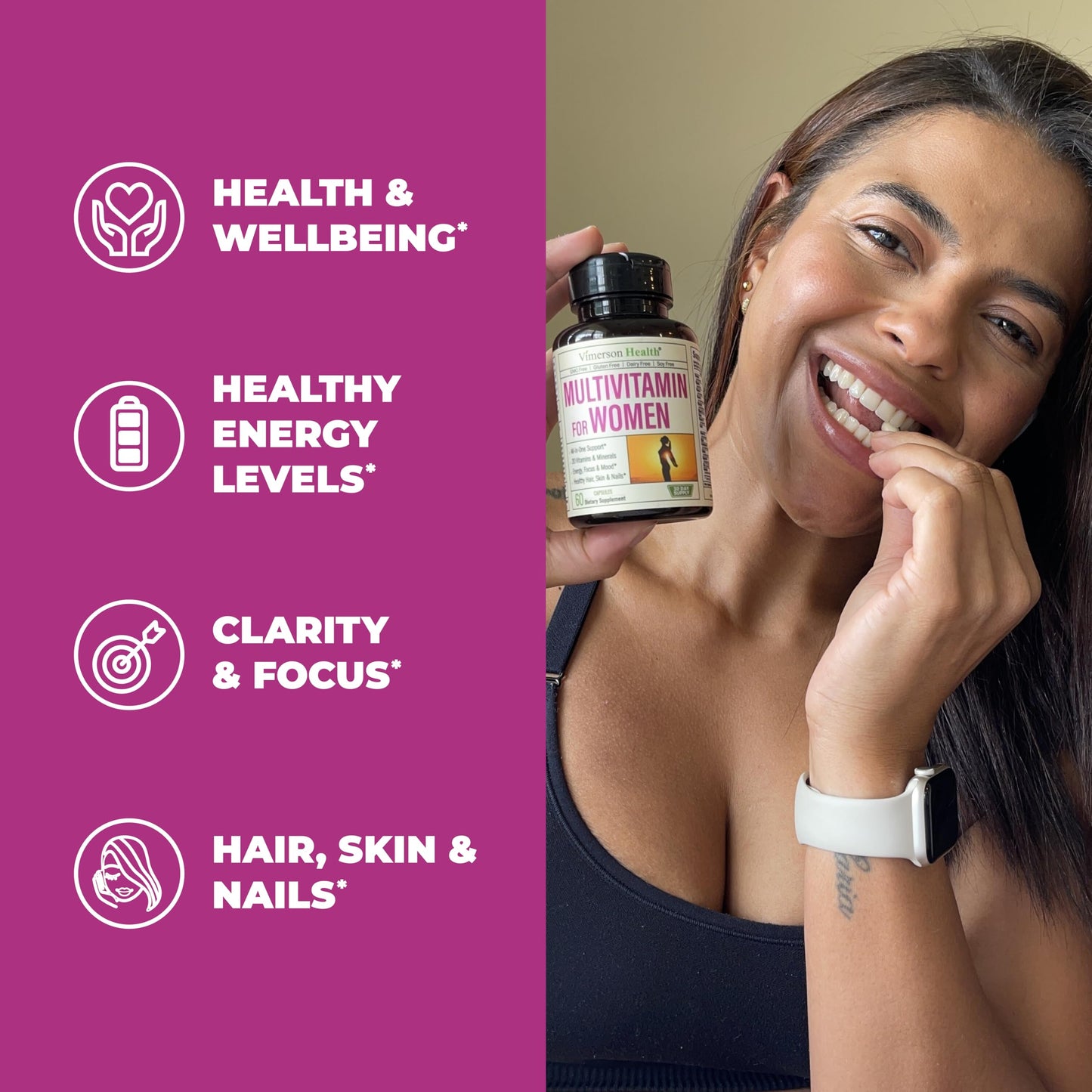 Vimerson Health Women's Multivitamin + Turmeric Saffron Cinnamon & Cardamom Bundle Capsules, 2 Capsules
