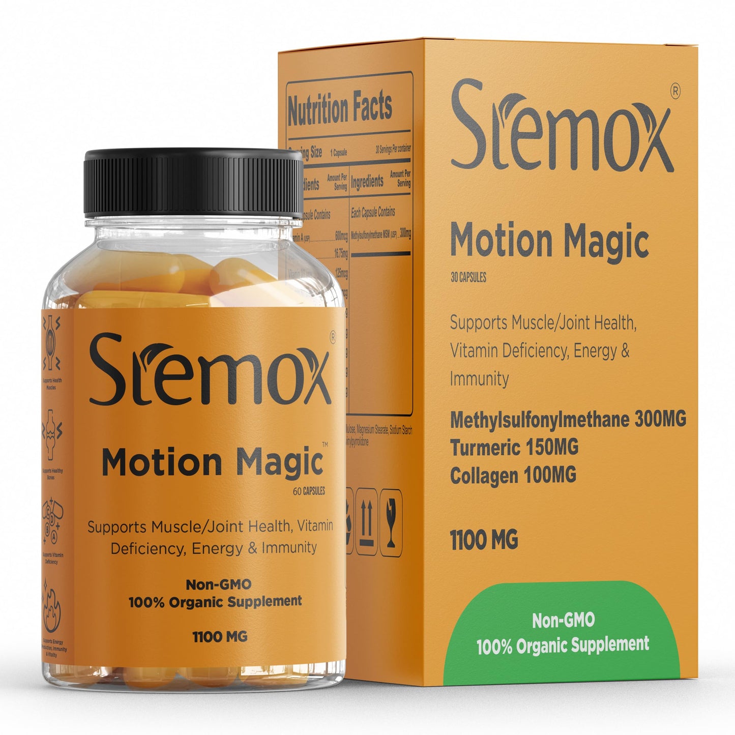Stemox Motion Magic Turmeric Curcumin 150mg Capsule 1 Count