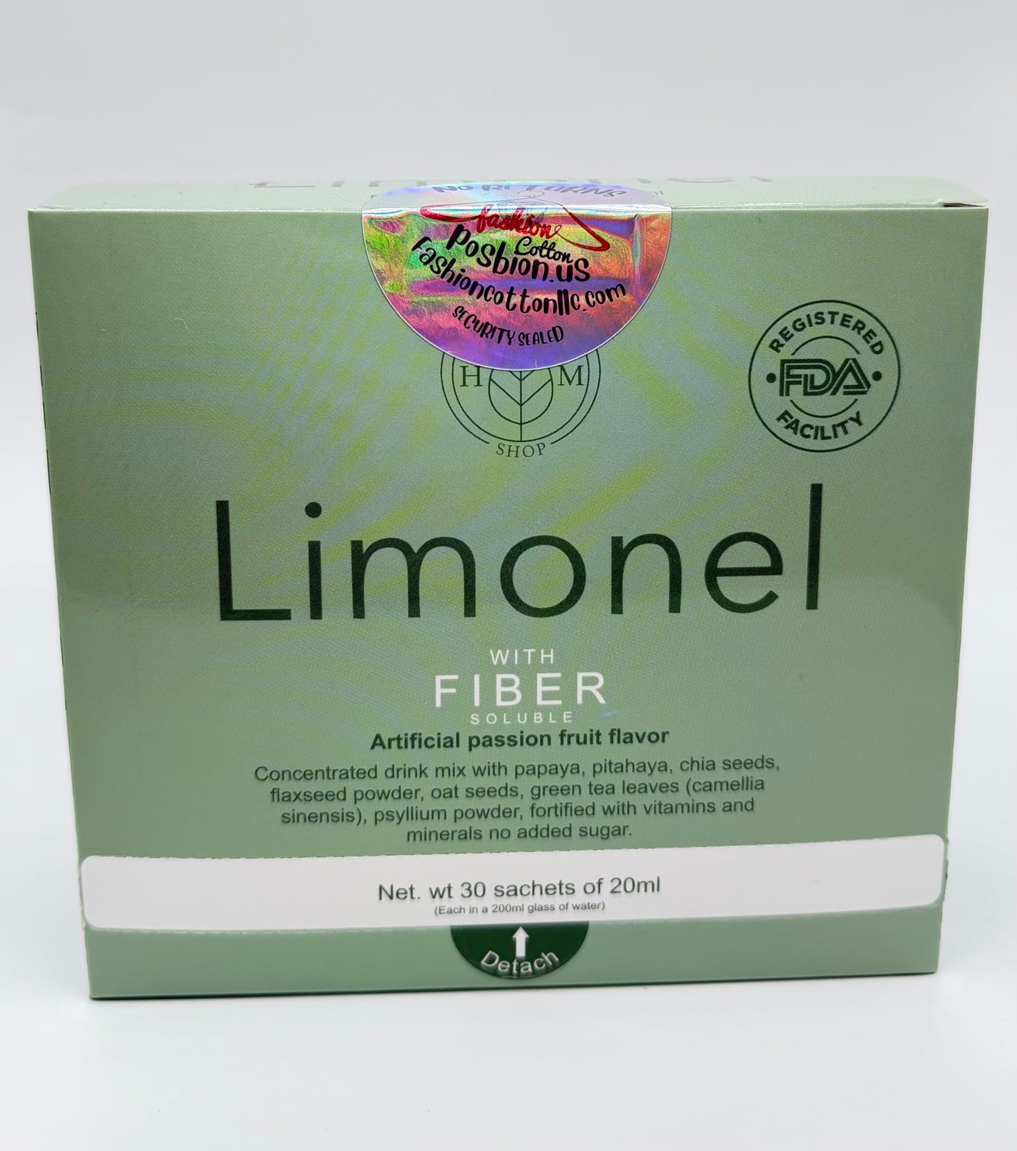 FASHIONCOTTONLLC Limonel Prebiotic Fiber Supplement for Digestive Health Capsule 1 Count