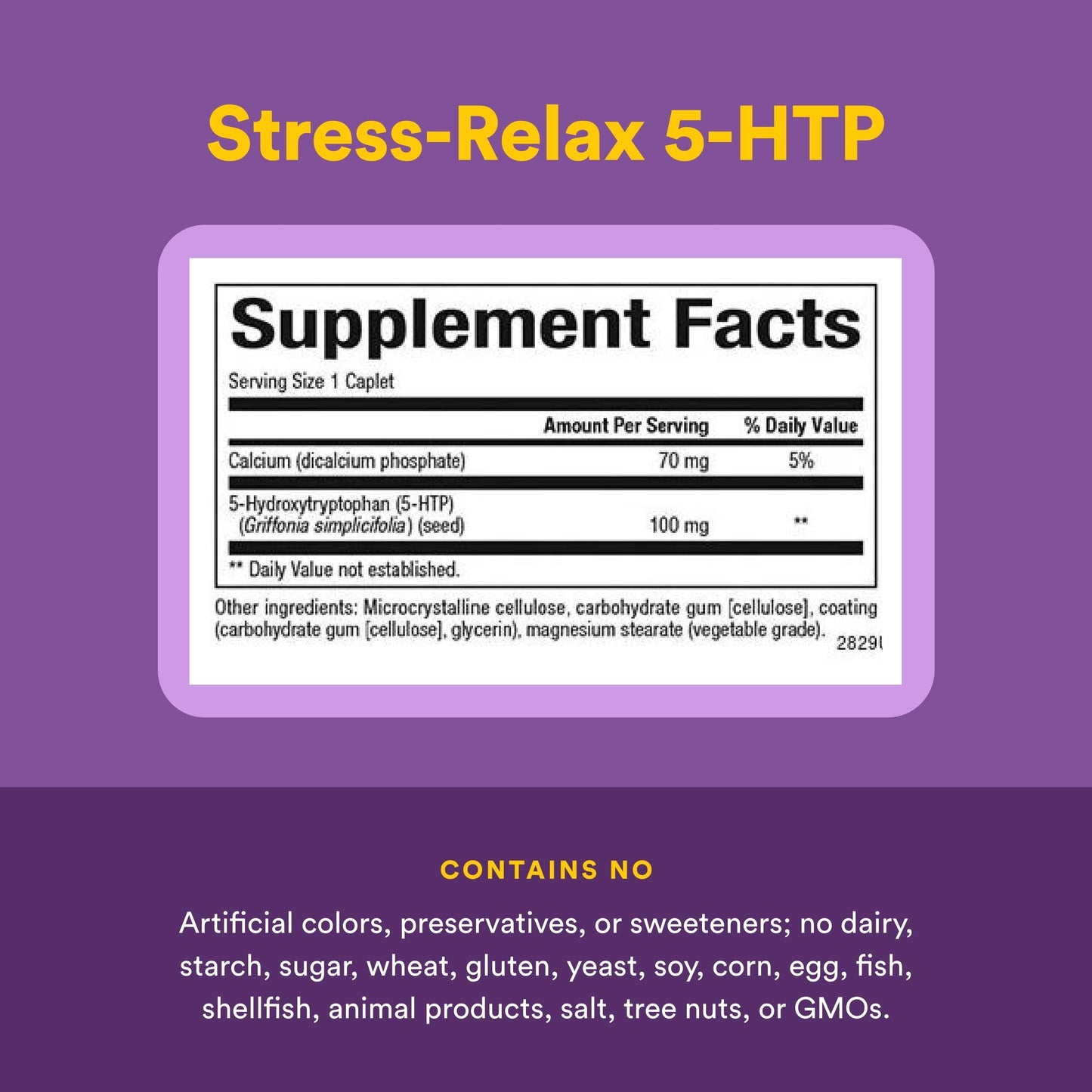 Natural Factors Stress-Relax 5-HTP 100 mg Caplet 120 Count