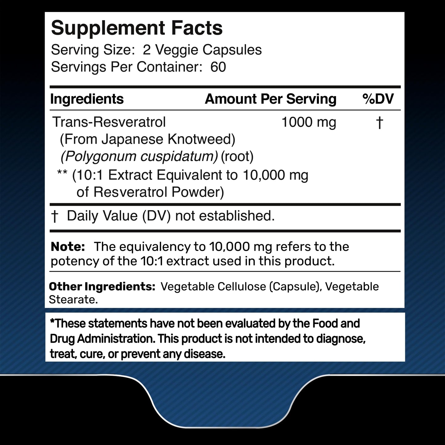 WELLNESS LABSRX Resveratrol Supplement 1000mg, 120 Capsules