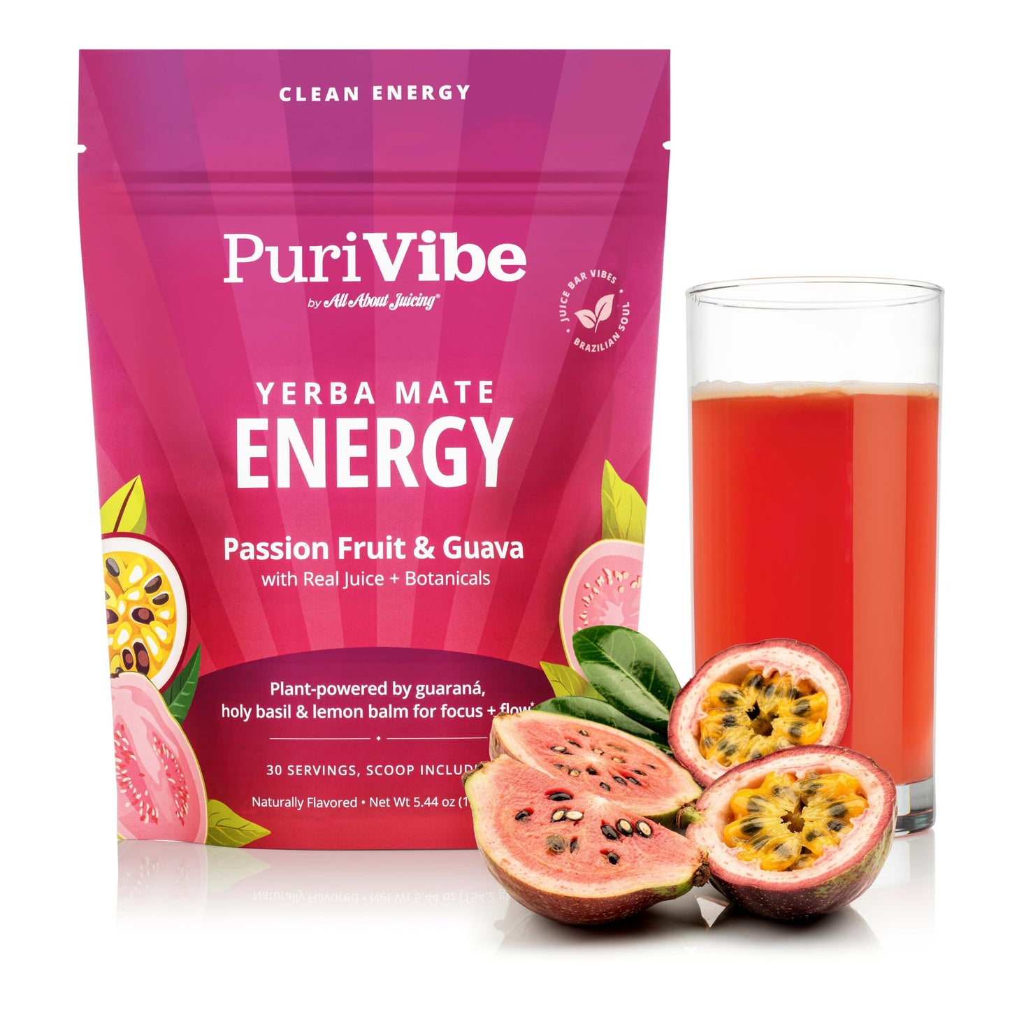 All About Juicing Yerba Mate Energy Drinks Powder 11 Servings